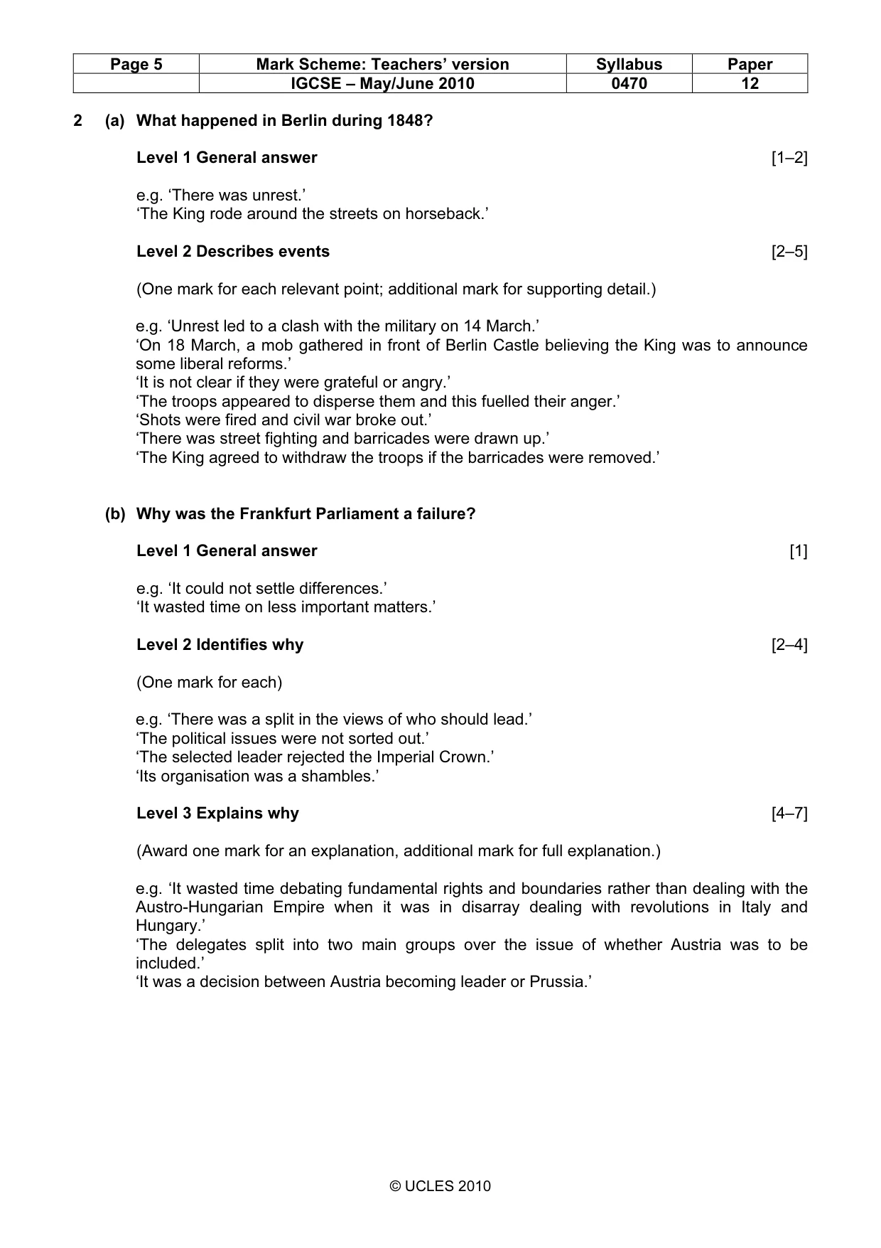 Mark scheme, page 5 of 52