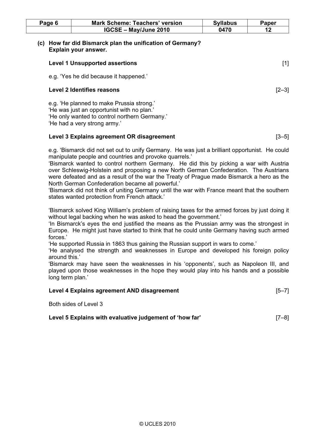 Mark scheme, page 6 of 52