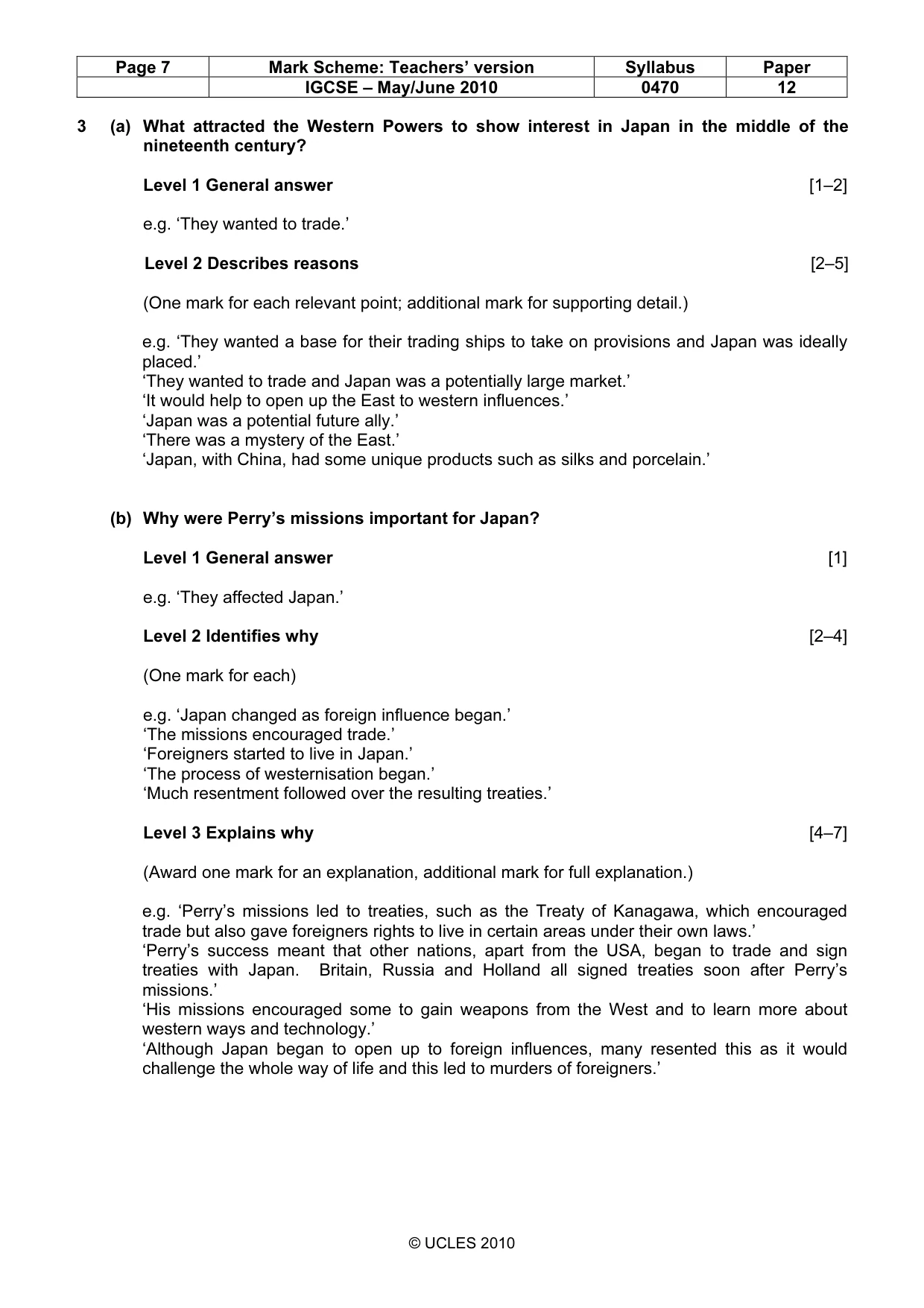 Mark scheme, page 7 of 52