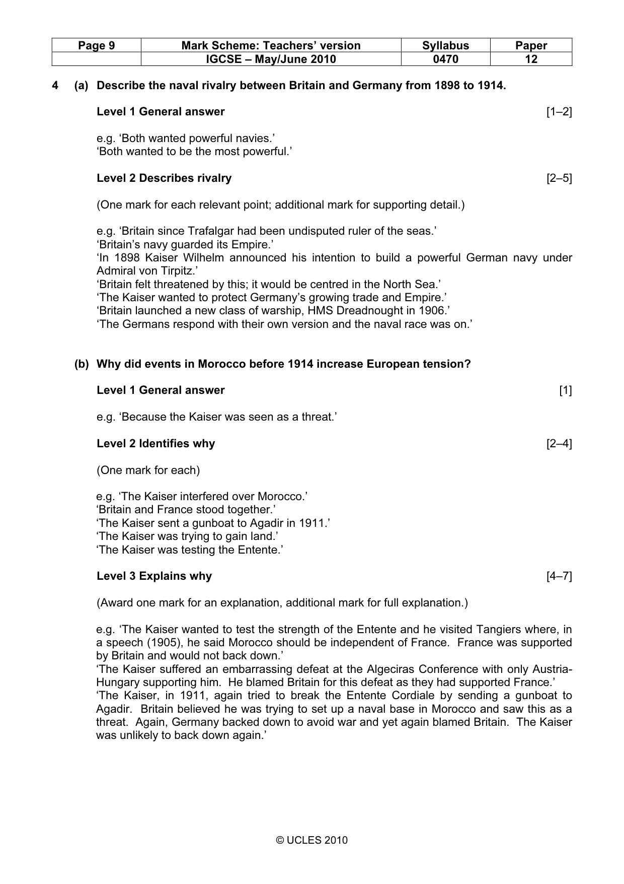 Mark scheme, page 9 of 52