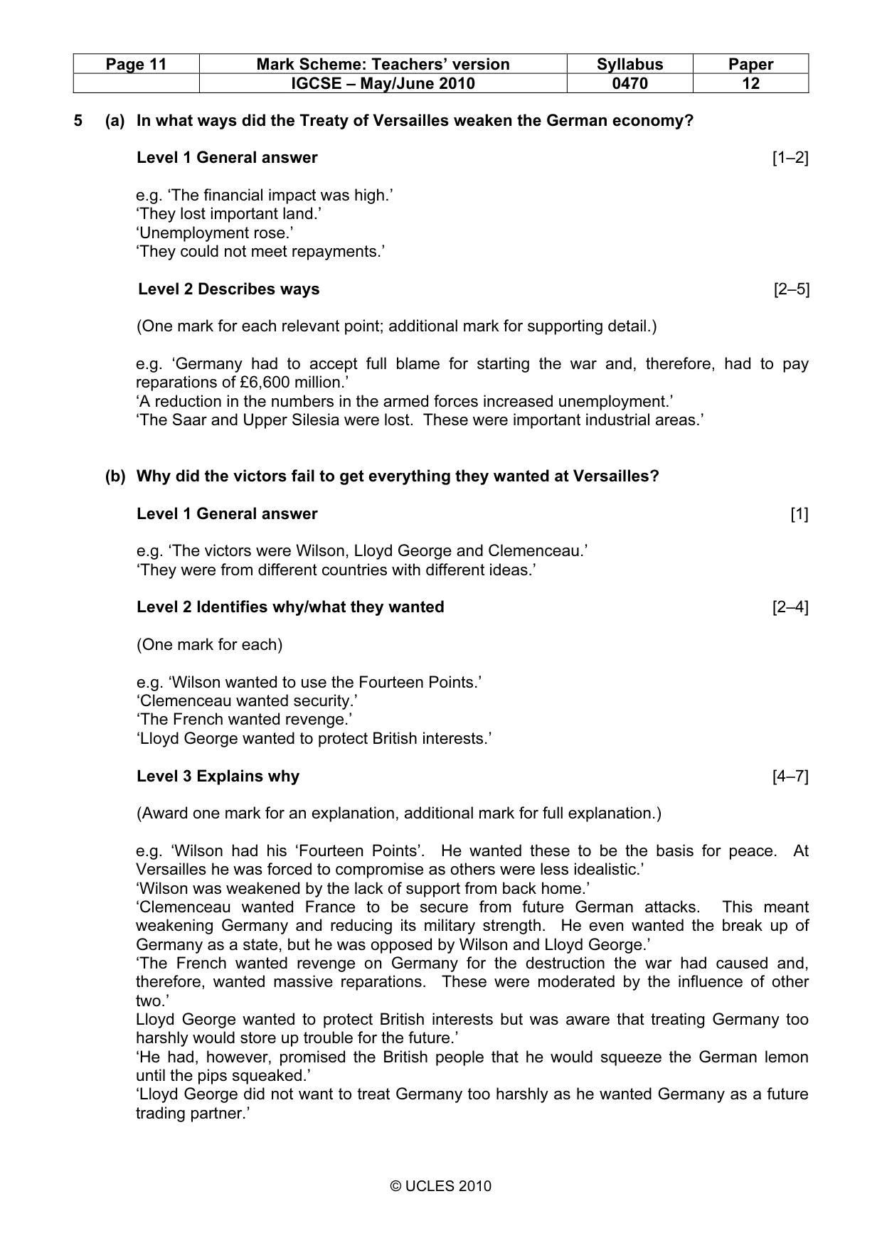 Mark scheme, page 11 of 52