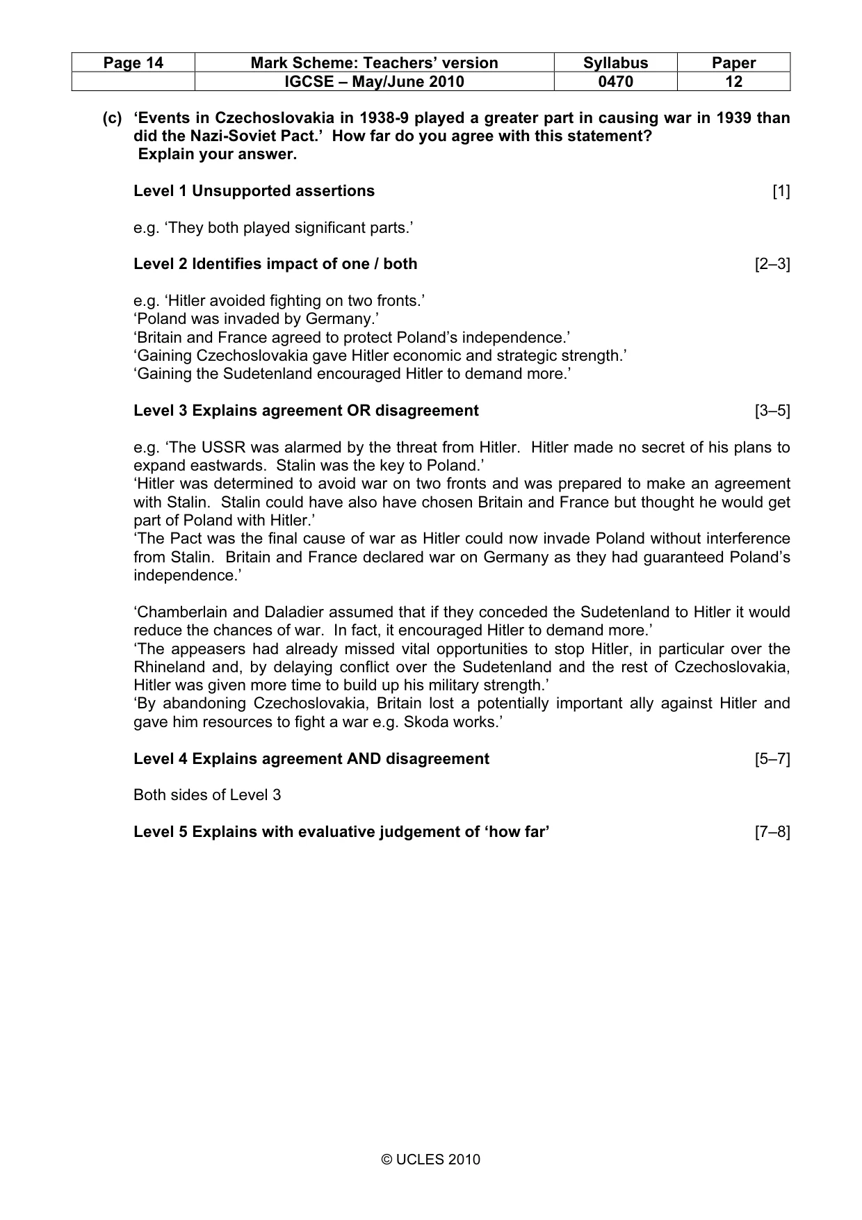 Mark scheme, page 14 of 52
