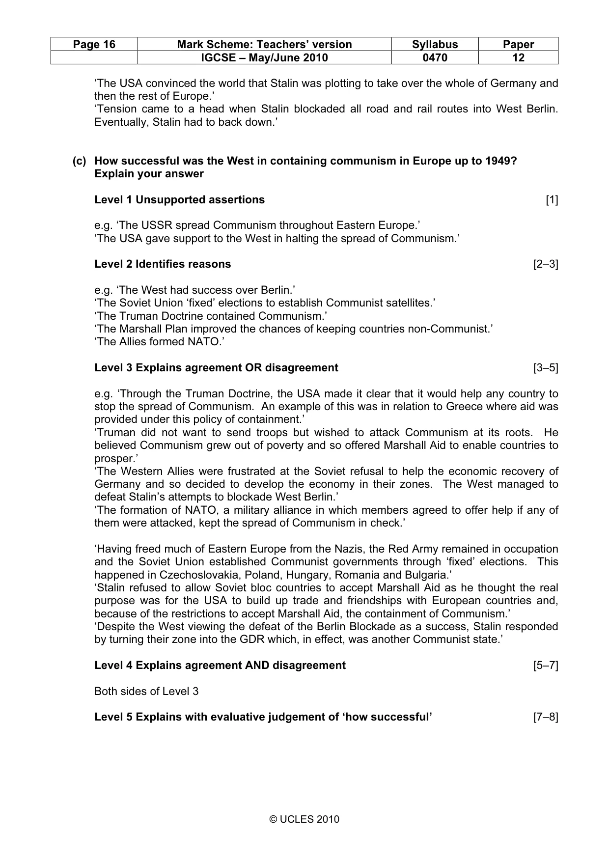 Mark scheme, page 16 of 52