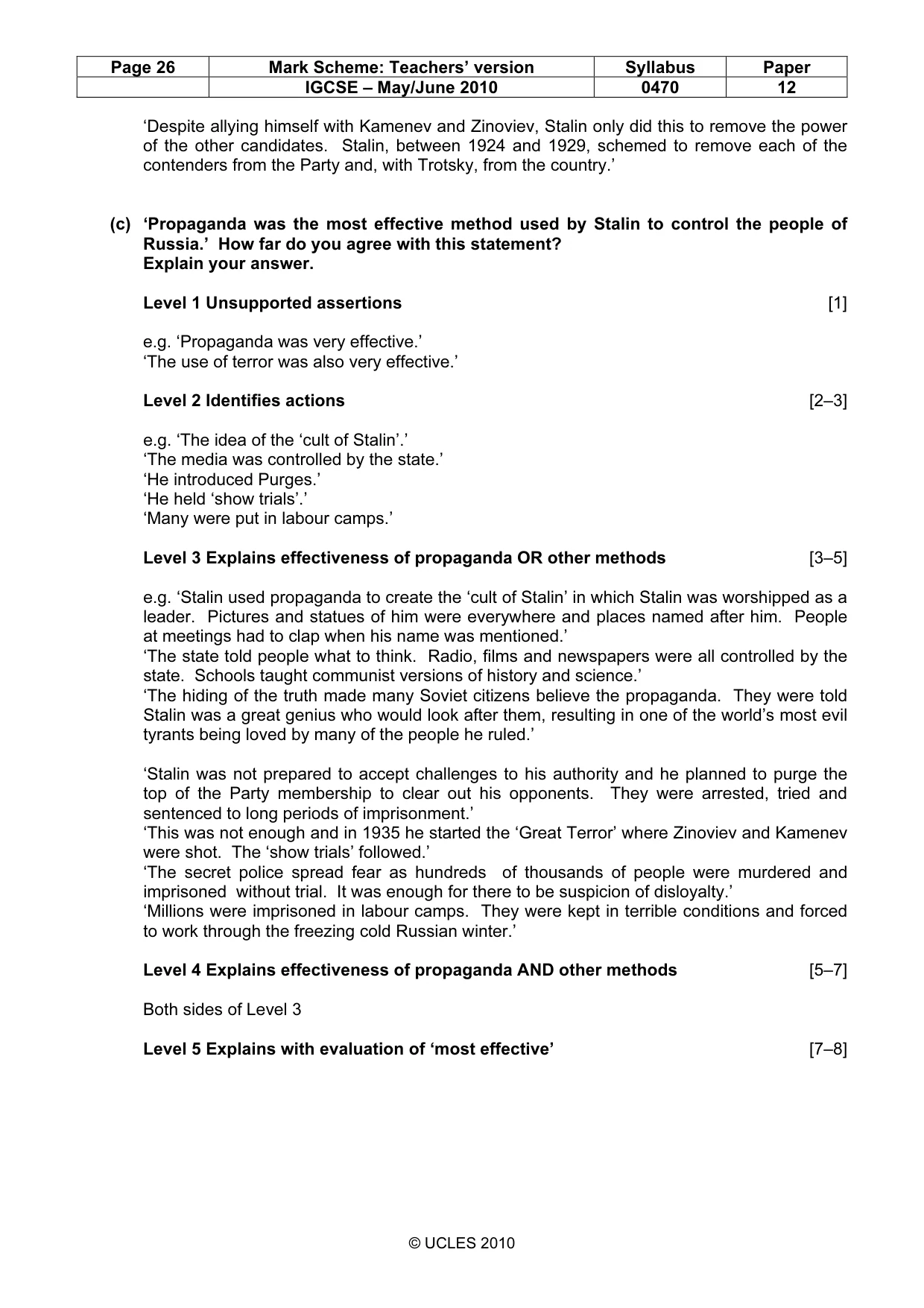 Mark scheme, page 26 of 52