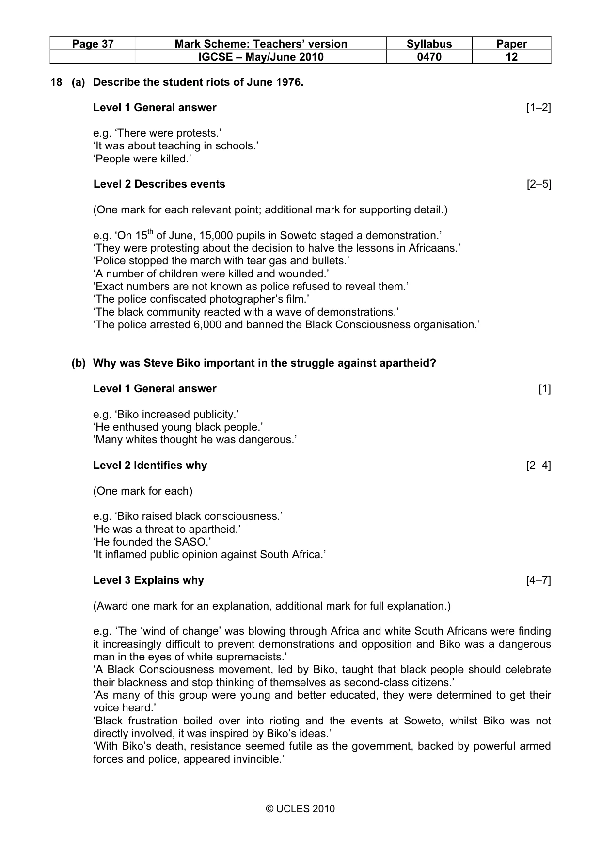 Mark scheme, page 37 of 52