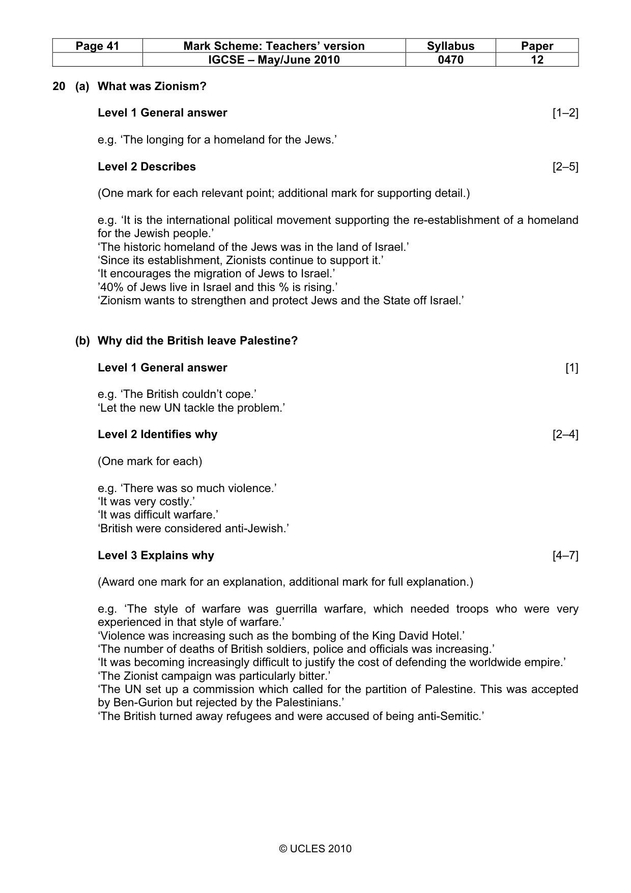 Mark scheme, page 41 of 52