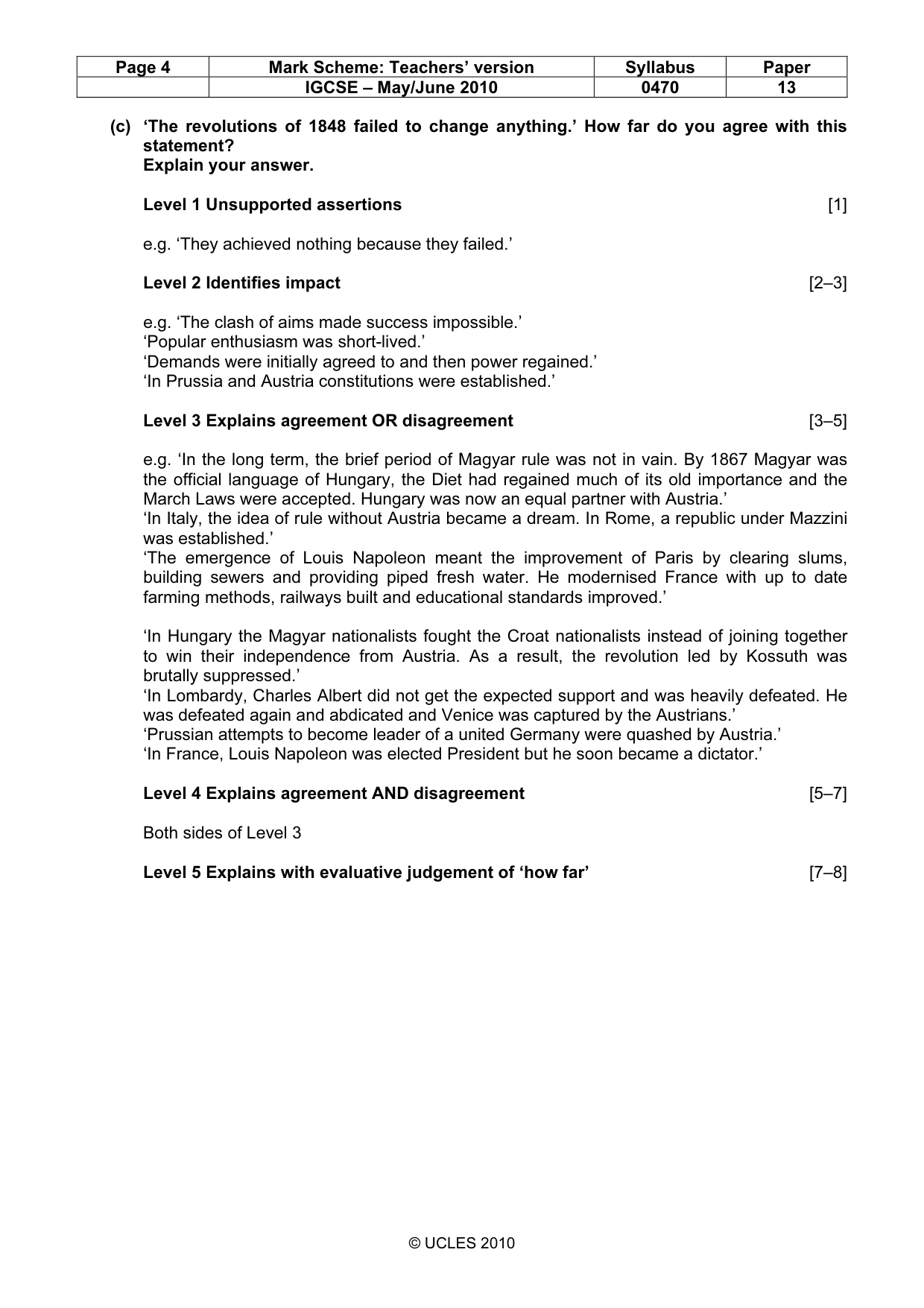 Mark scheme, page 4 of 53