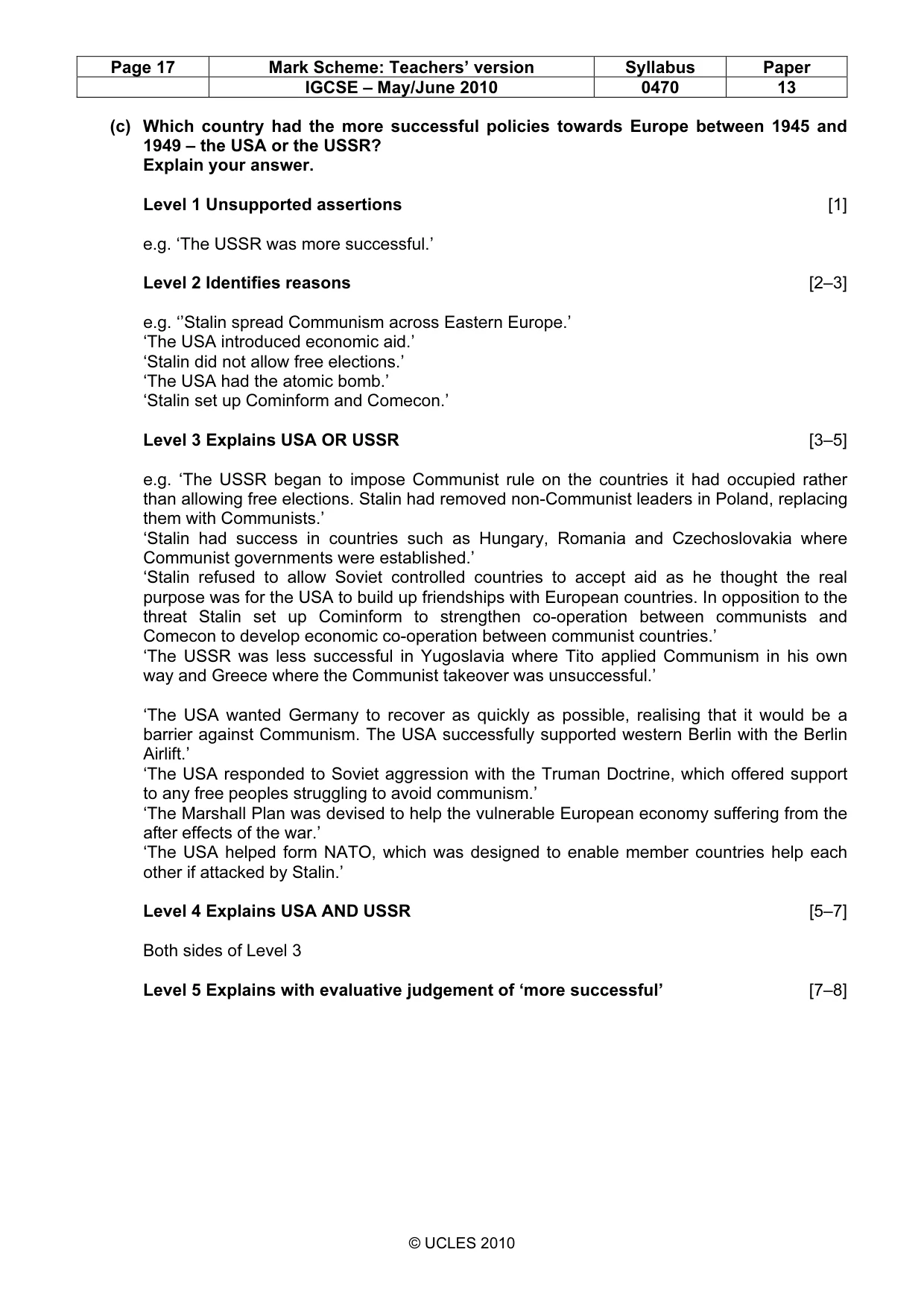 Mark scheme, page 17 of 53