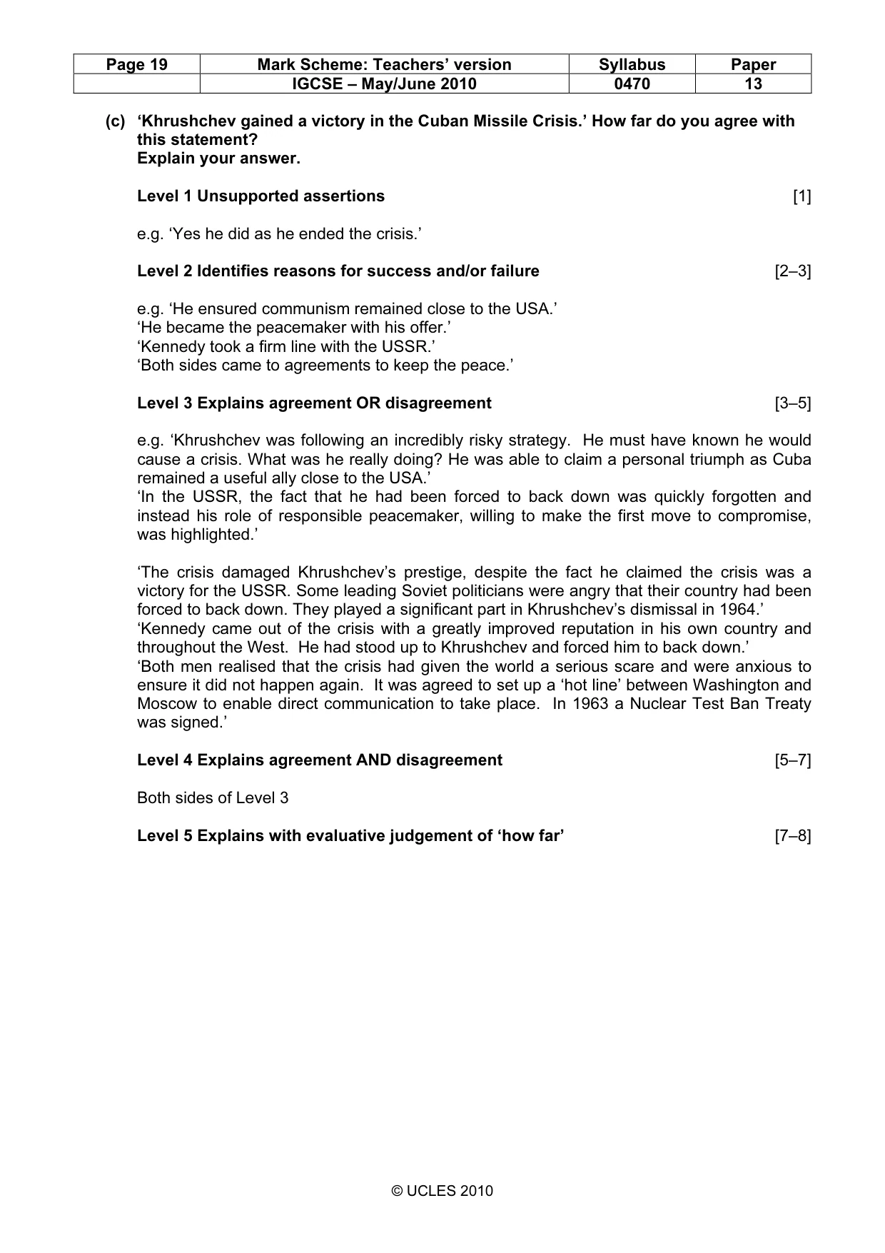 Mark scheme, page 19 of 53
