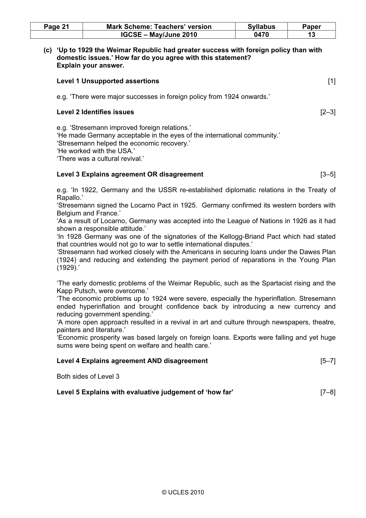 Mark scheme, page 21 of 53