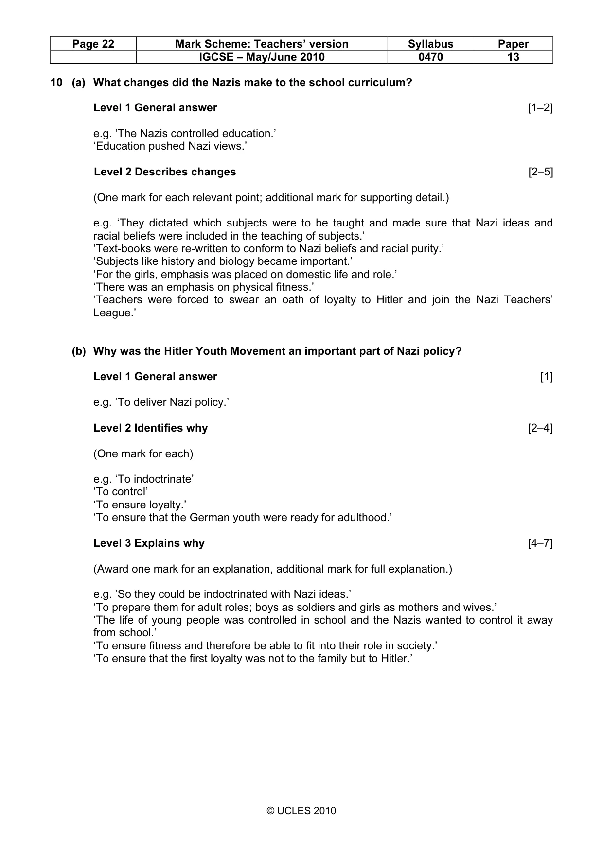 Mark scheme, page 22 of 53