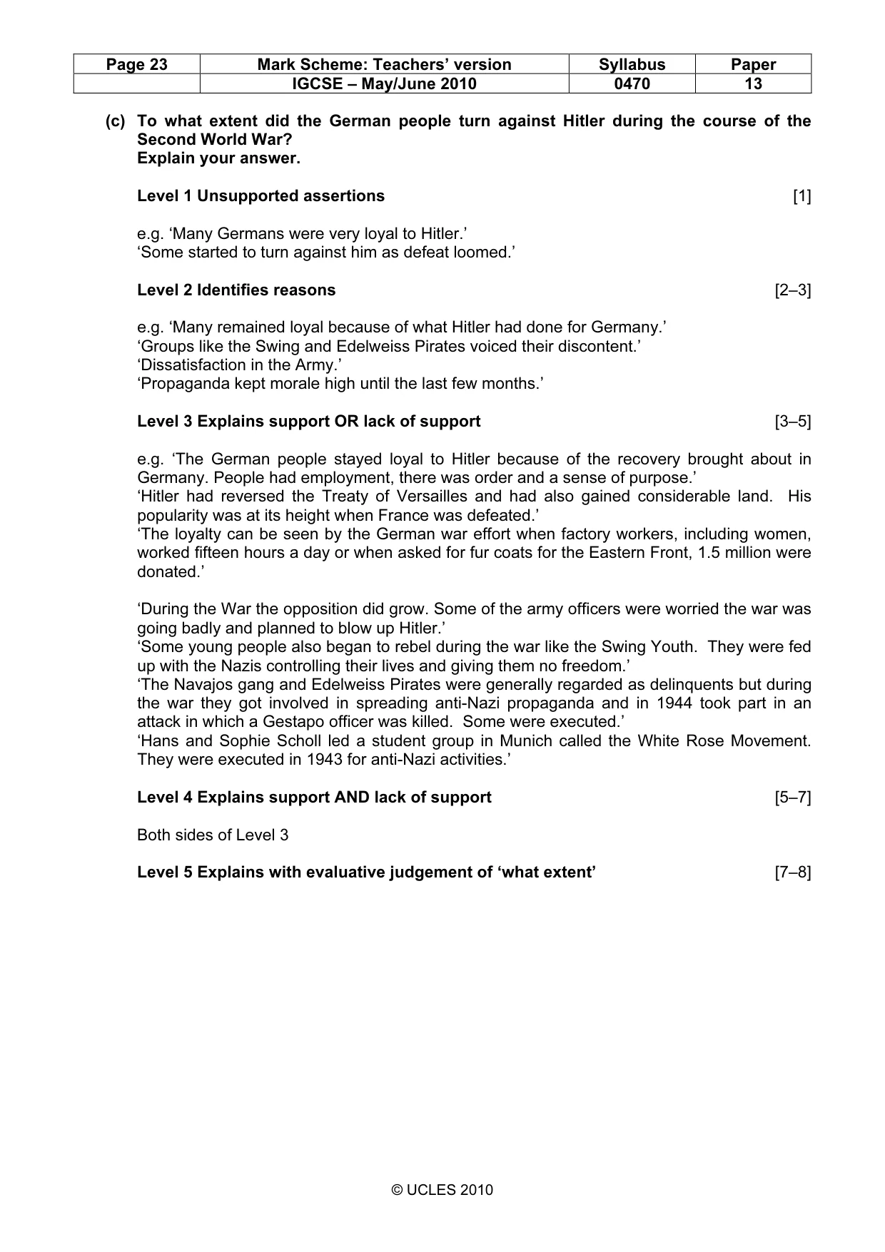 Mark scheme, page 23 of 53