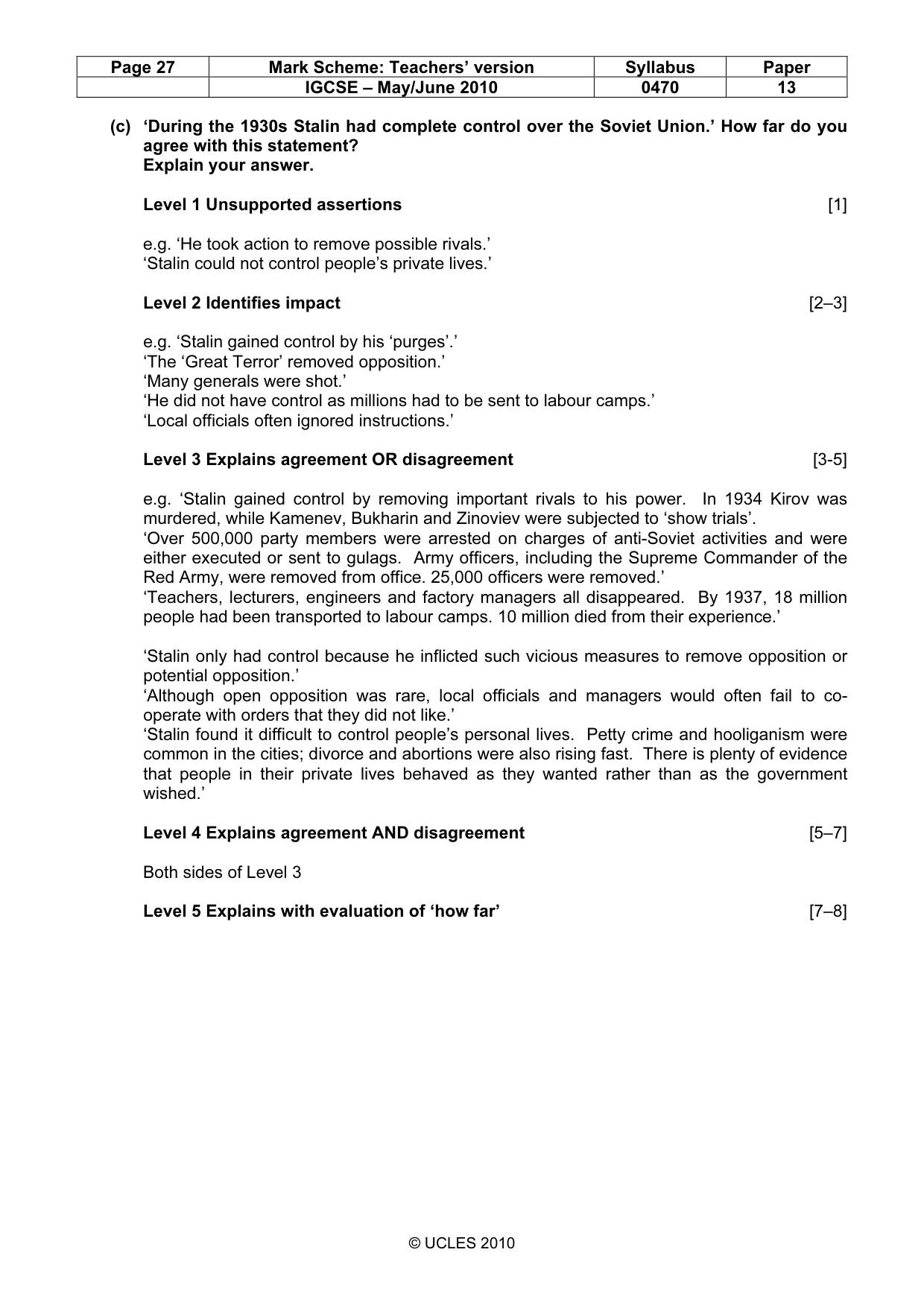 Mark scheme, page 27 of 53