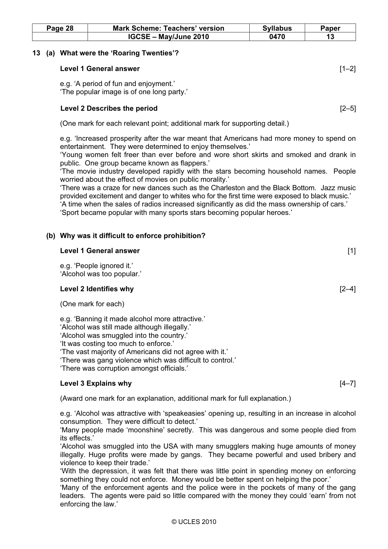 Mark scheme, page 28 of 53