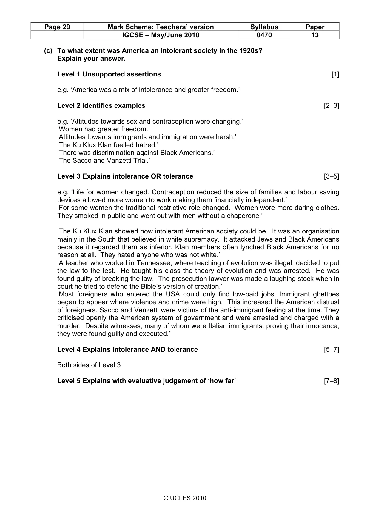Mark scheme, page 29 of 53