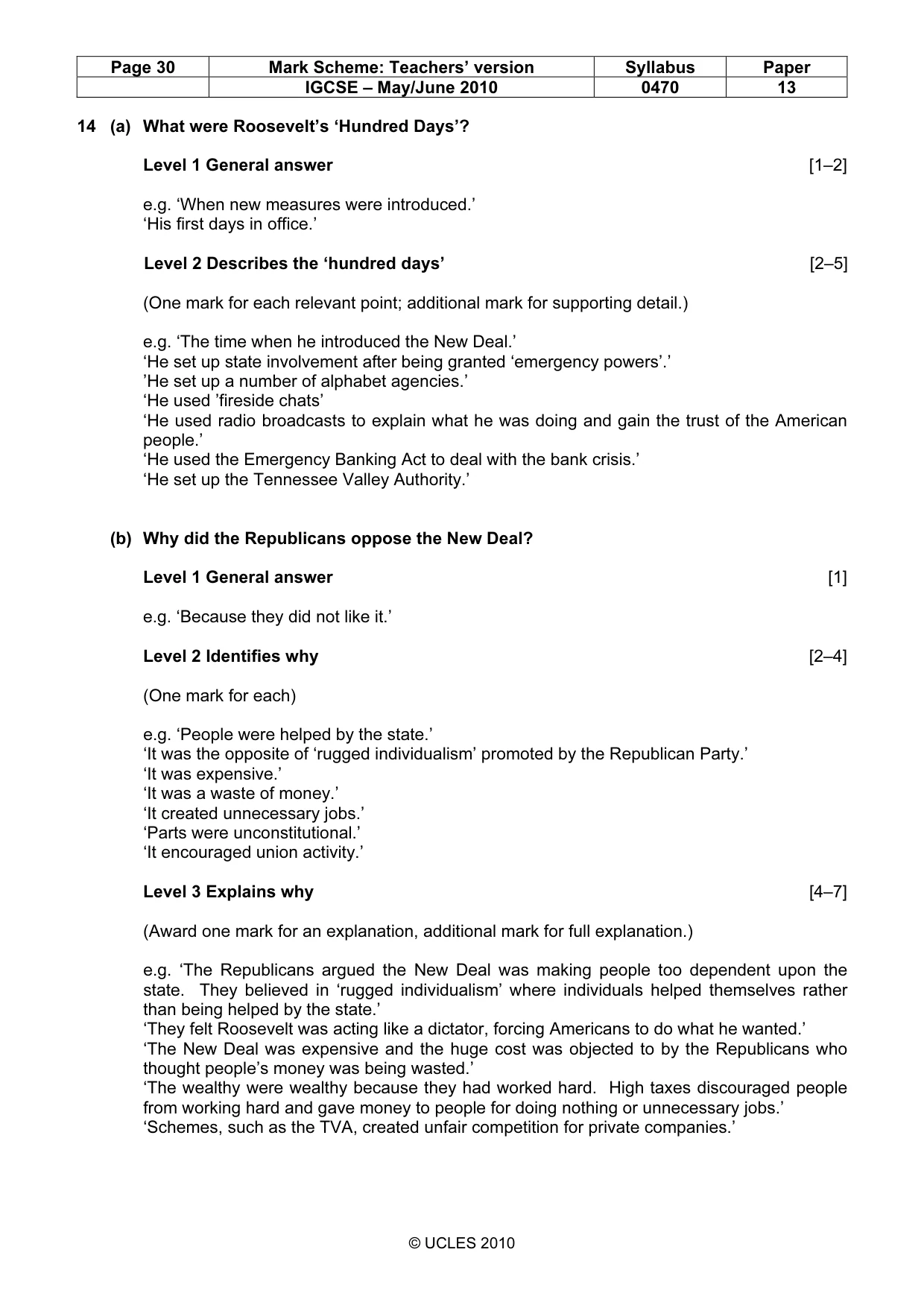 Mark scheme, page 30 of 53