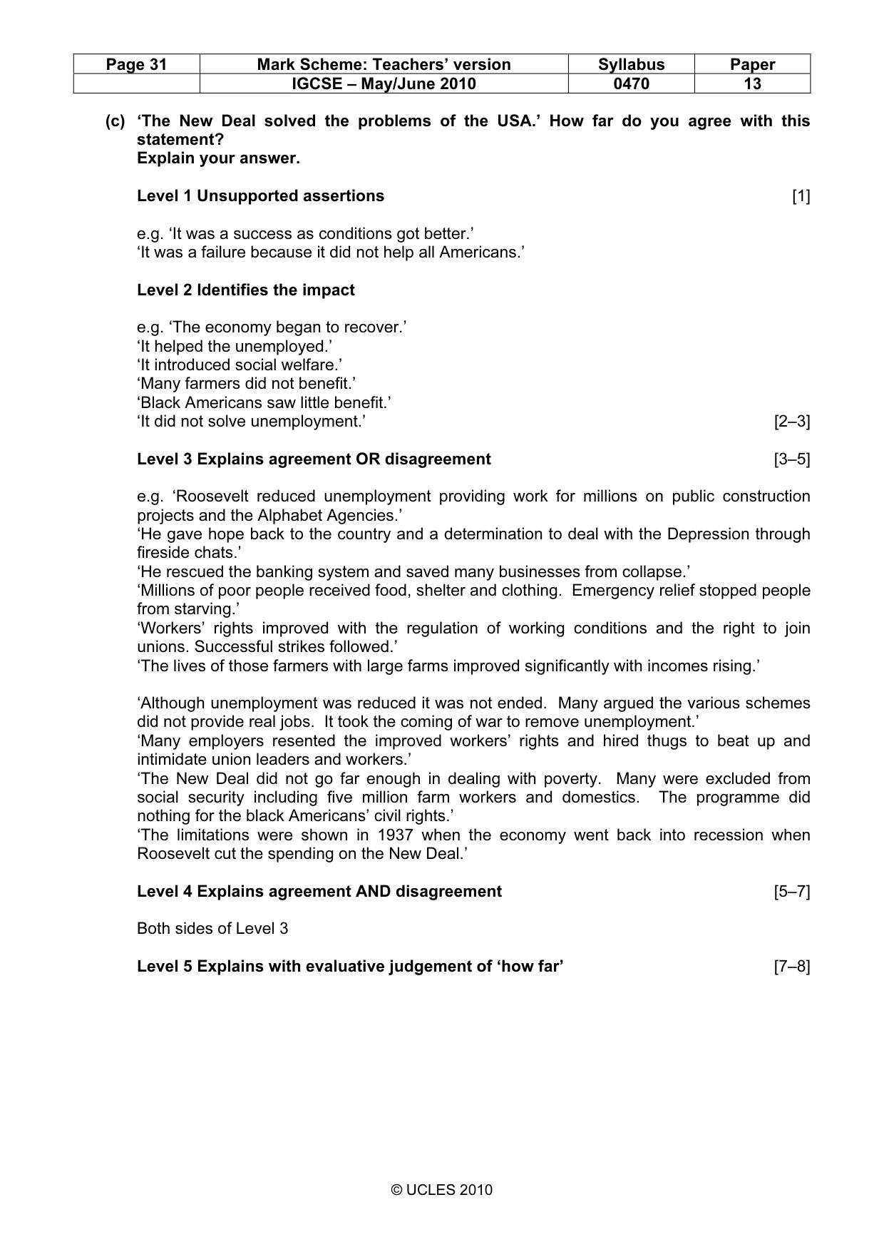 Mark scheme, page 31 of 53