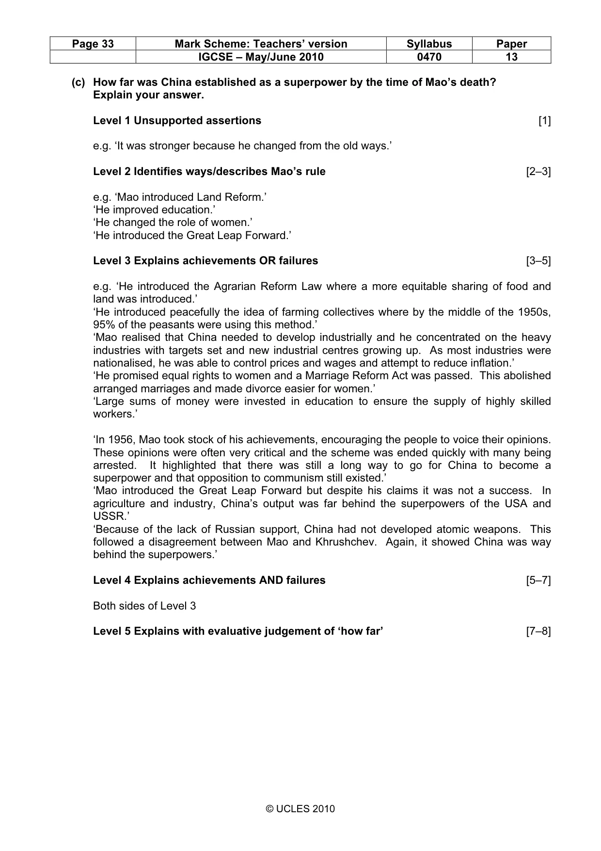 Mark scheme, page 33 of 53