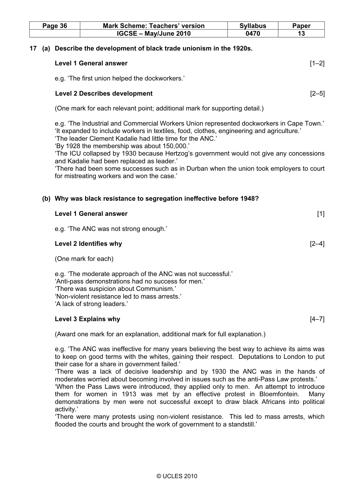 Mark scheme, page 36 of 53