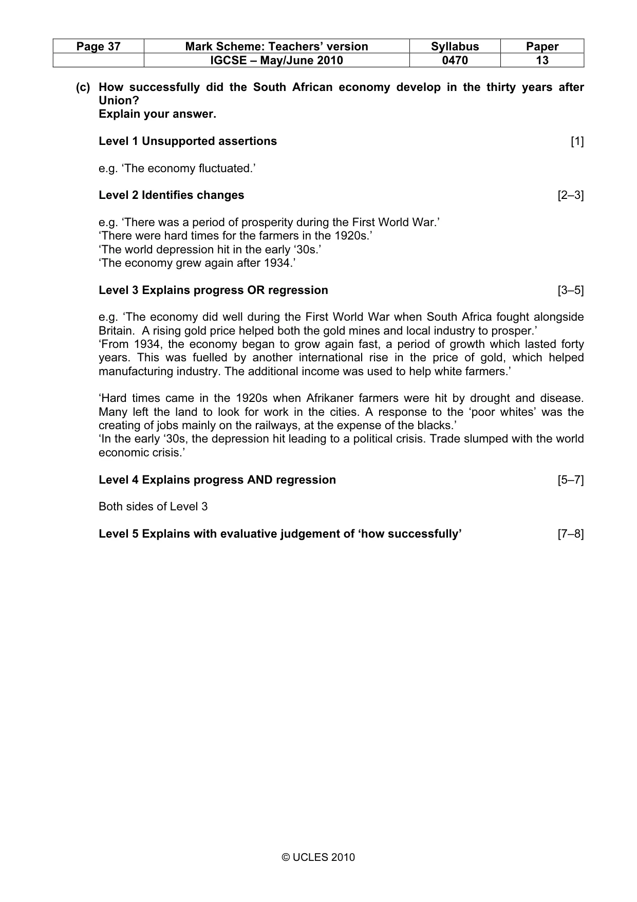 Mark scheme, page 37 of 53