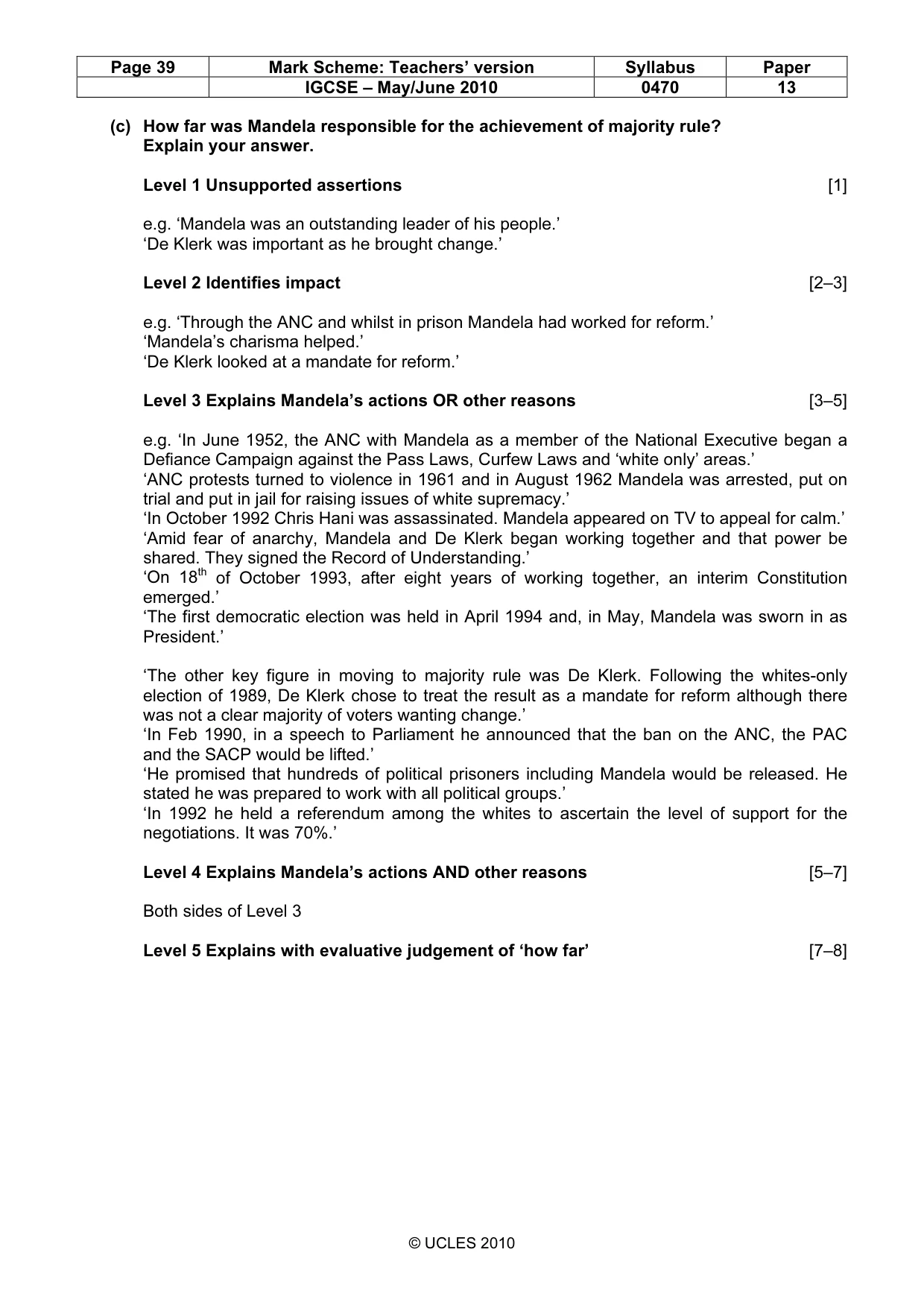 Mark scheme, page 39 of 53