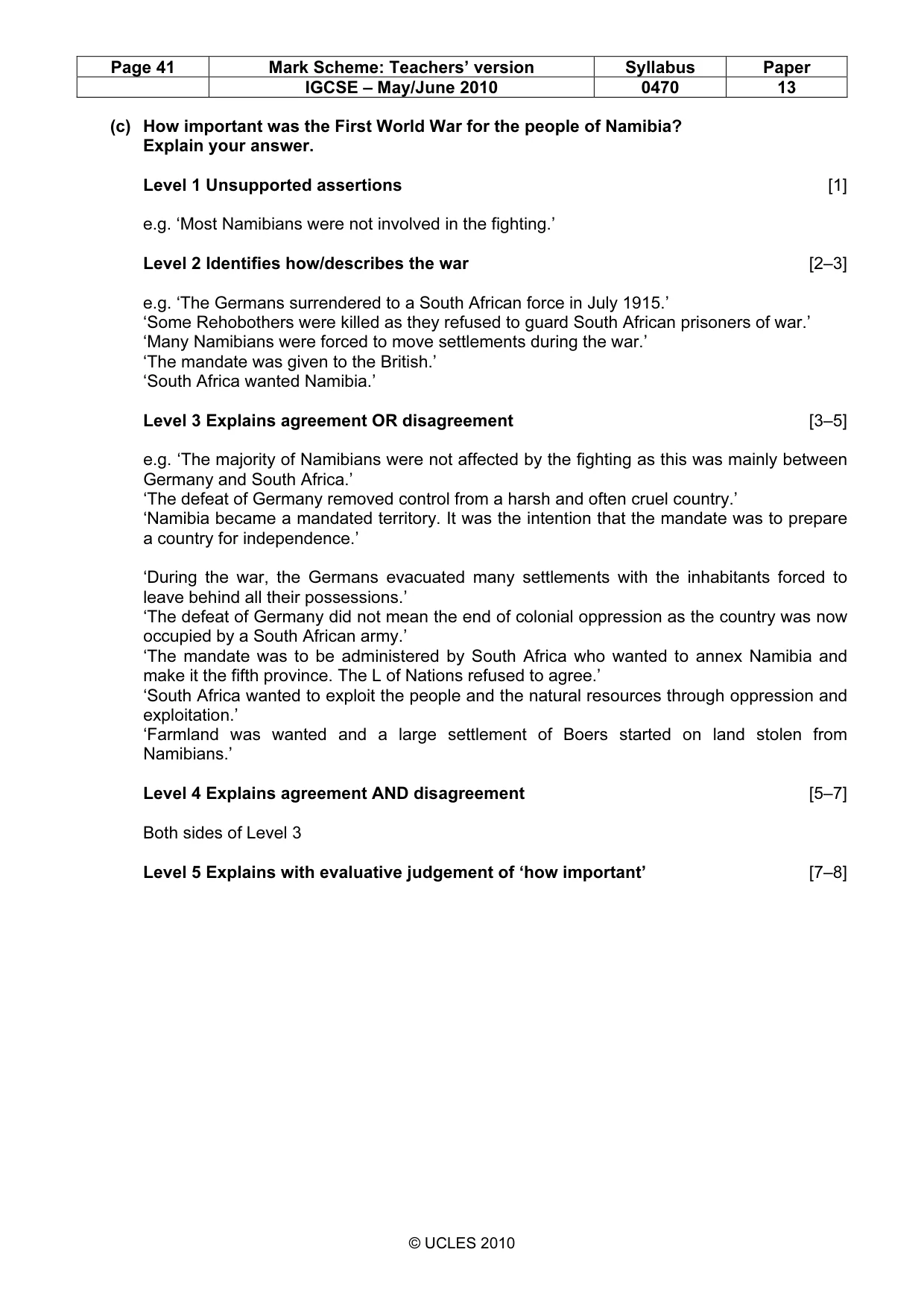 Mark scheme, page 41 of 53