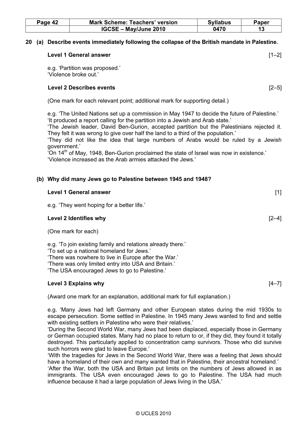 Mark scheme, page 42 of 53