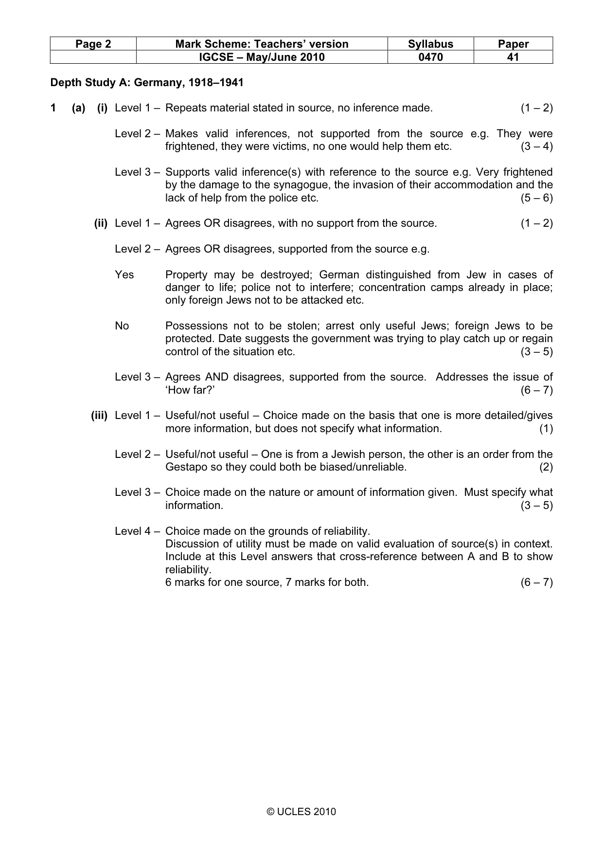 Mark scheme, page 2 of 17