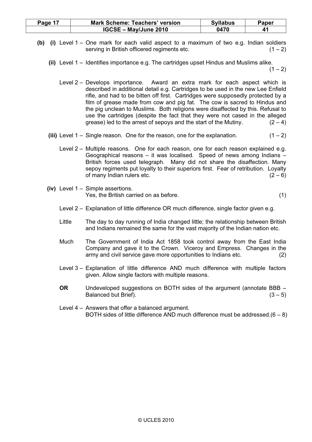 Mark scheme, page 17 of 17