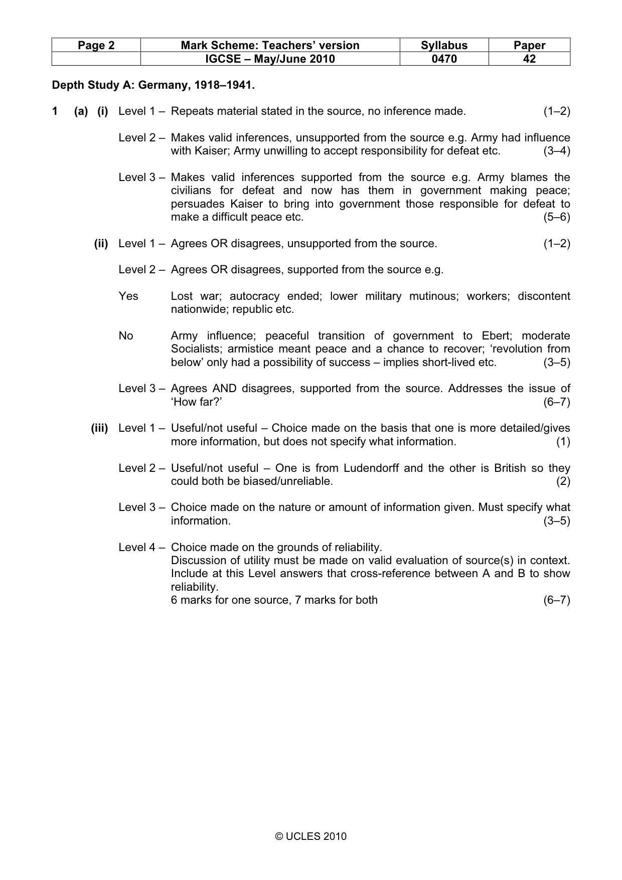 Mark scheme, page 2 of 17