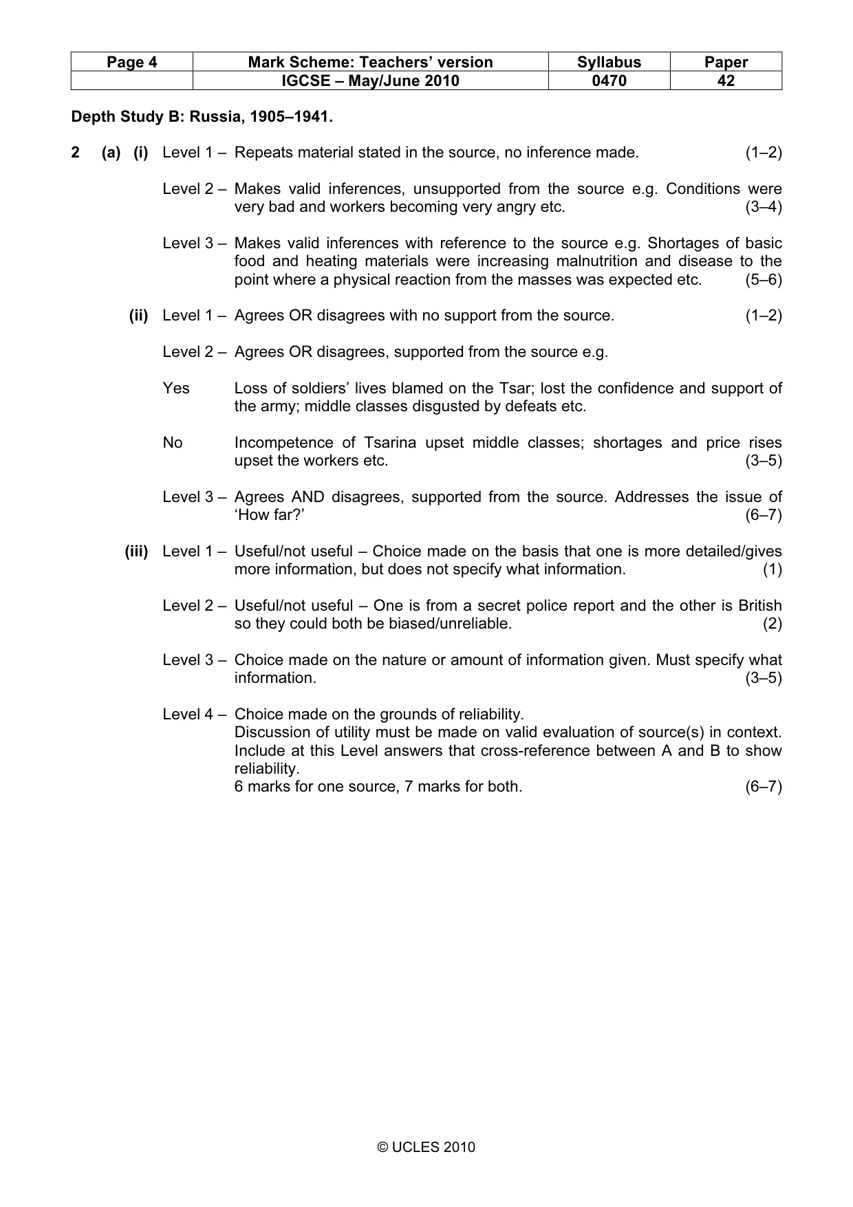 Mark scheme, page 4 of 17