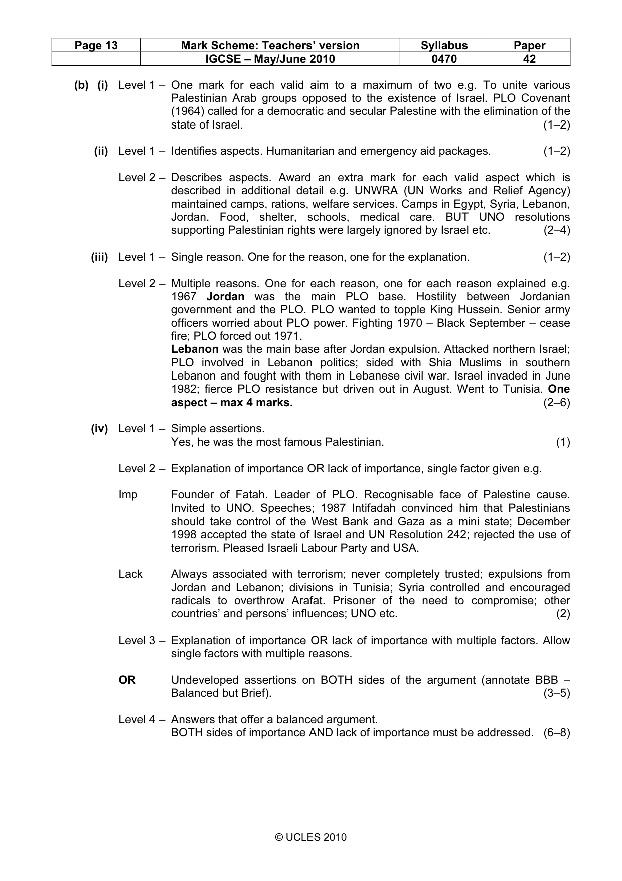 Mark scheme, page 13 of 17