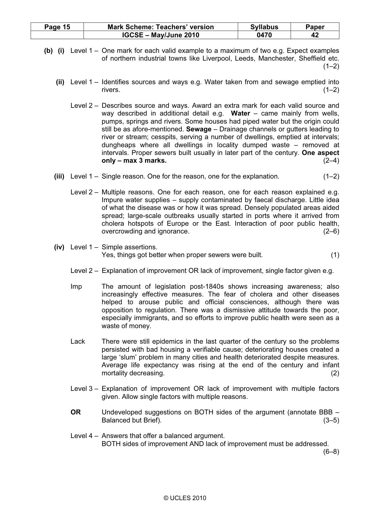 Mark scheme, page 15 of 17