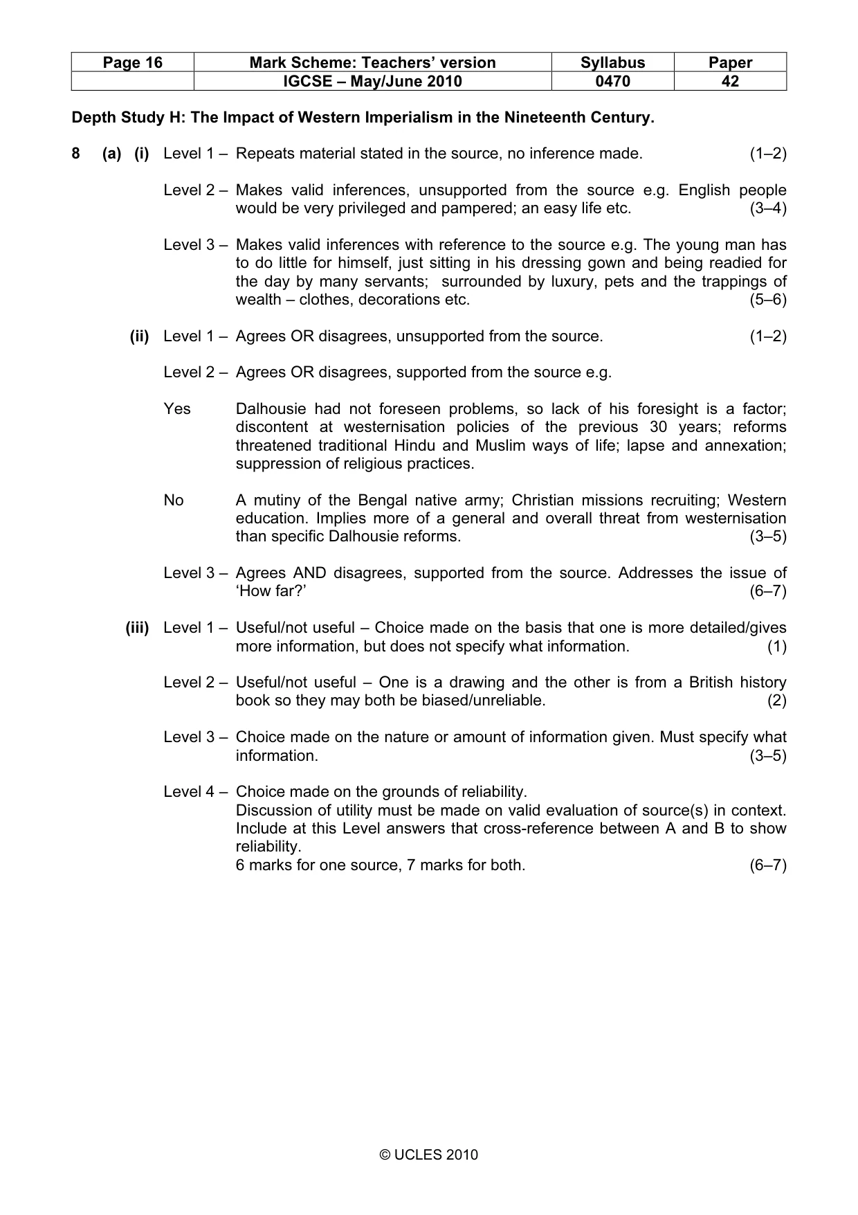 Mark scheme, page 16 of 17