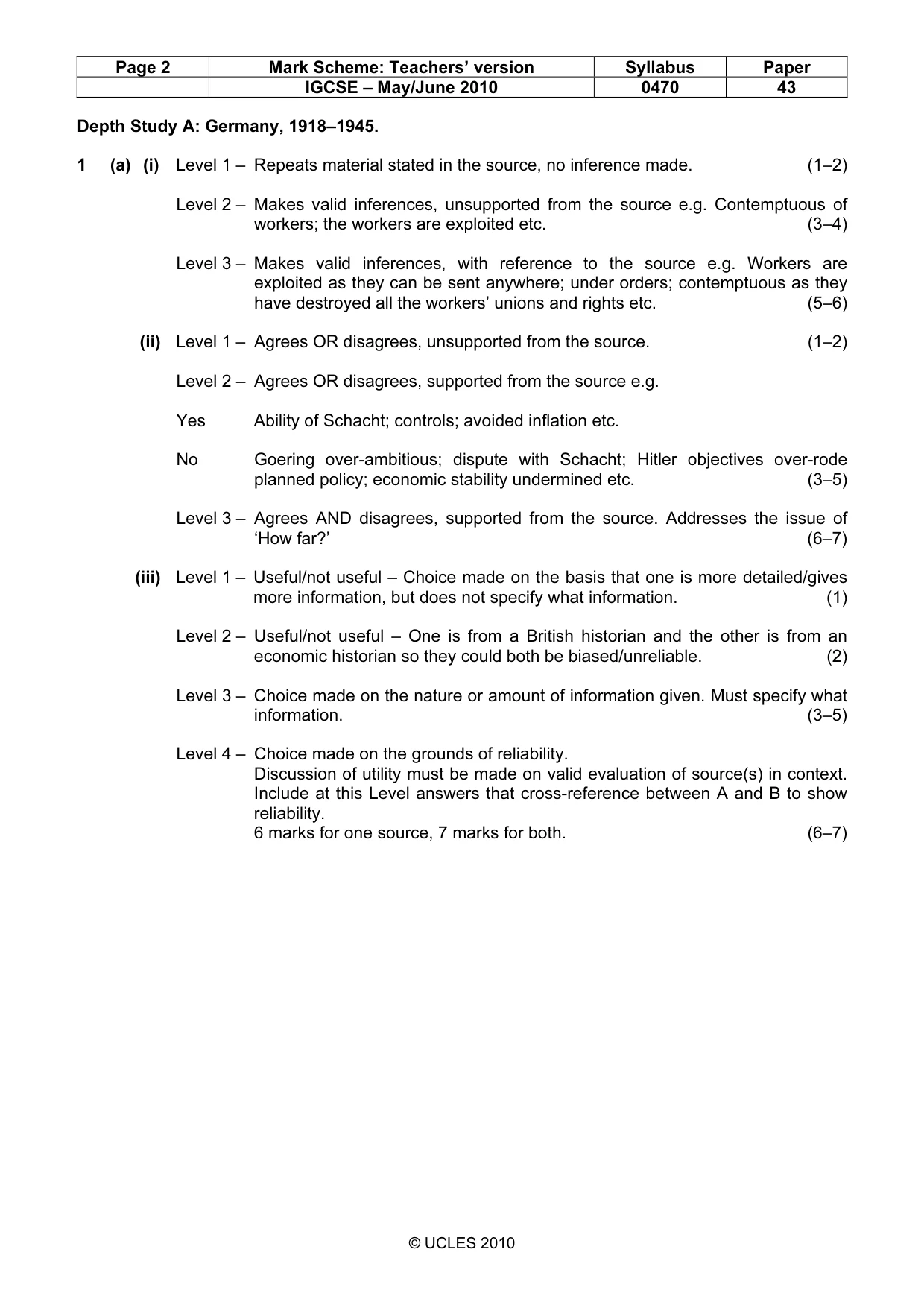 Mark scheme, page 2 of 17