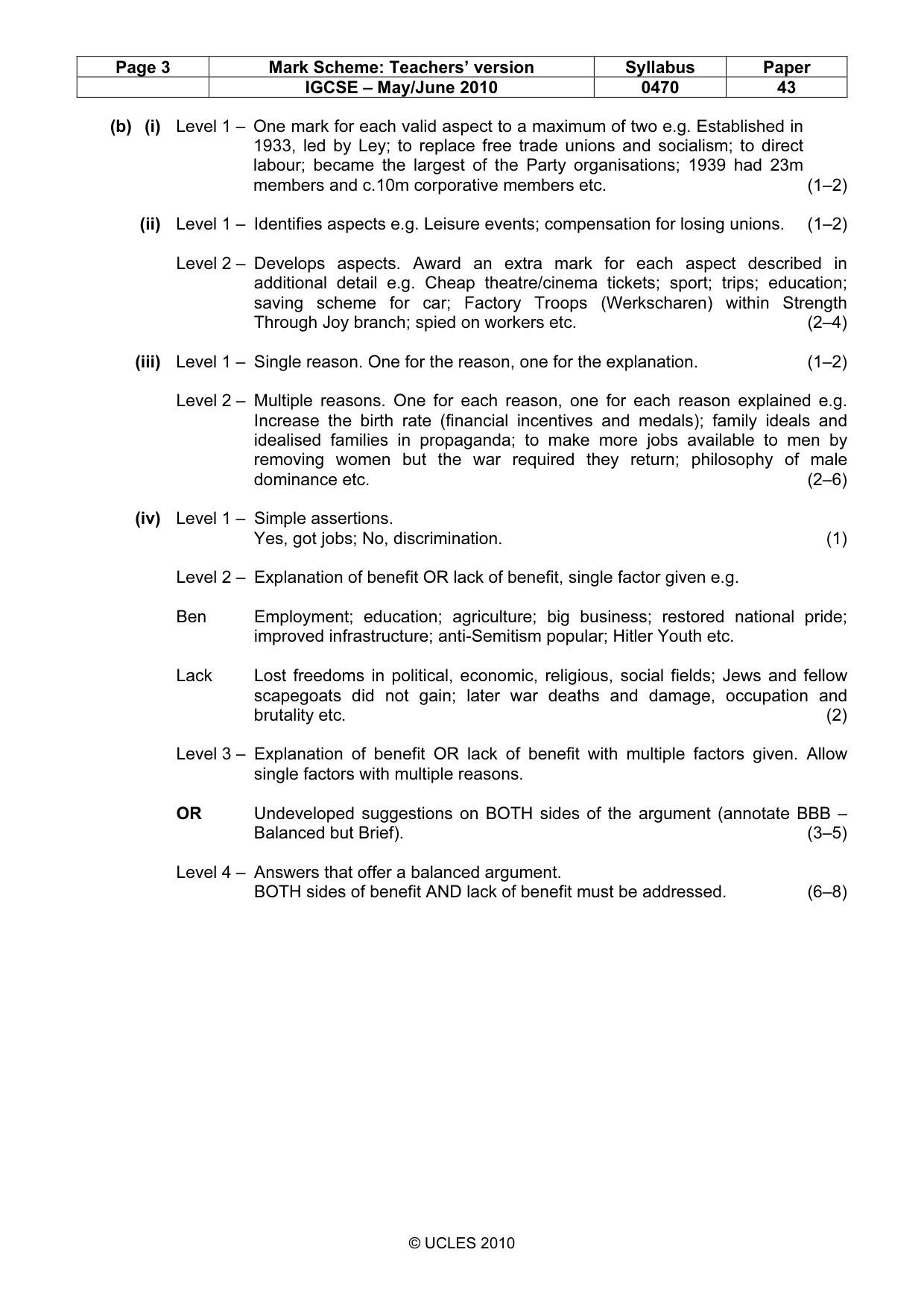Mark scheme, page 3 of 17