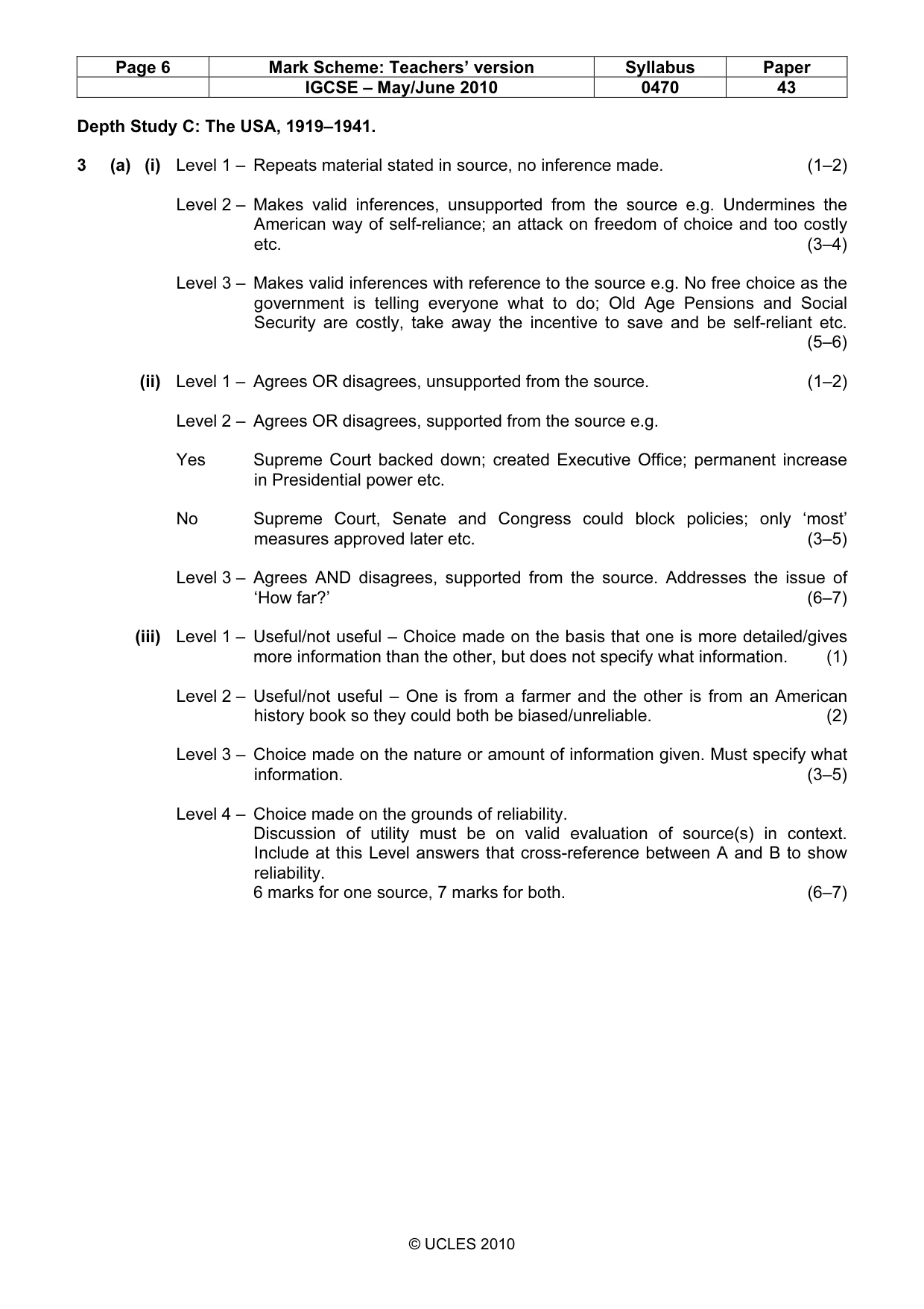Mark scheme, page 6 of 17