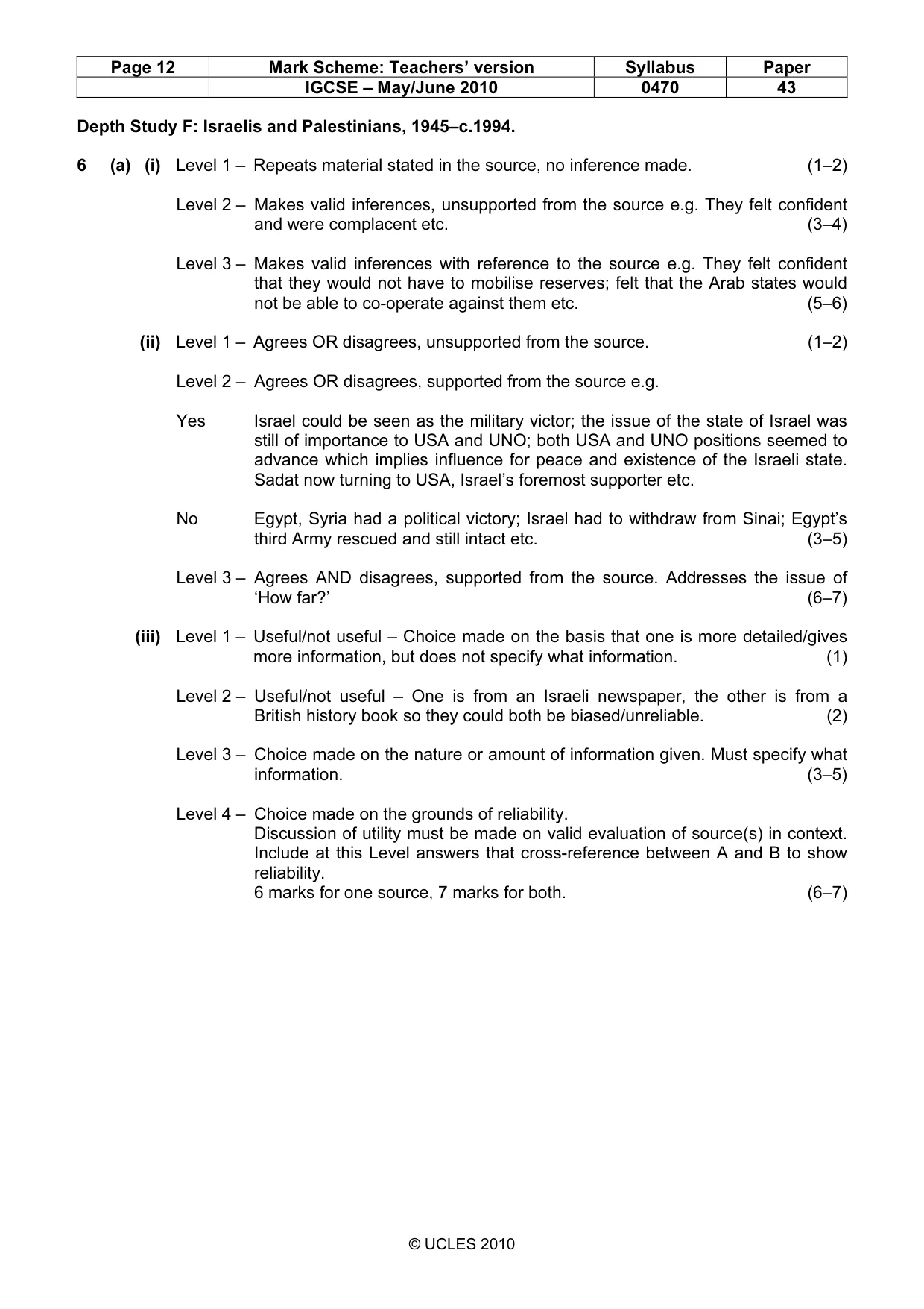 Mark scheme, page 12 of 17