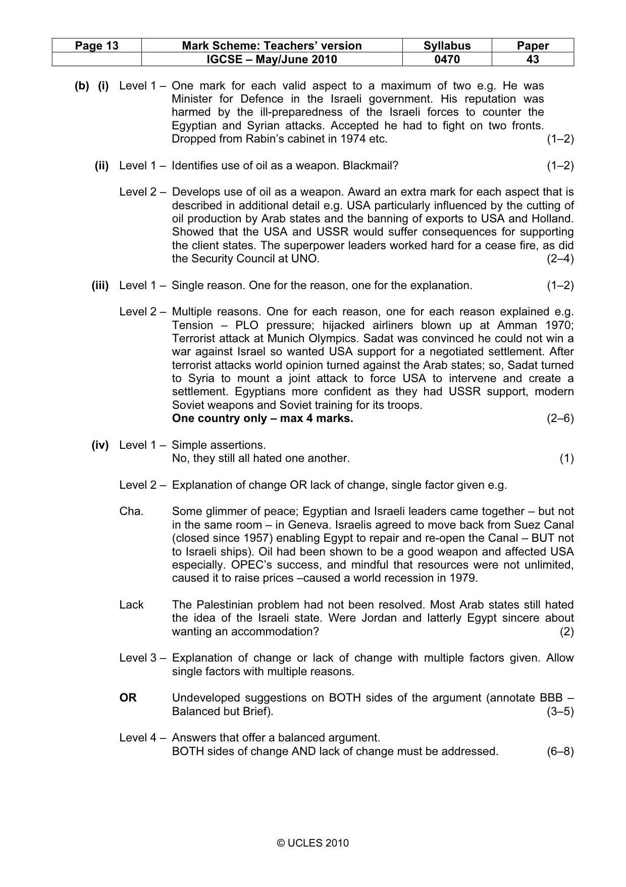 Mark scheme, page 13 of 17
