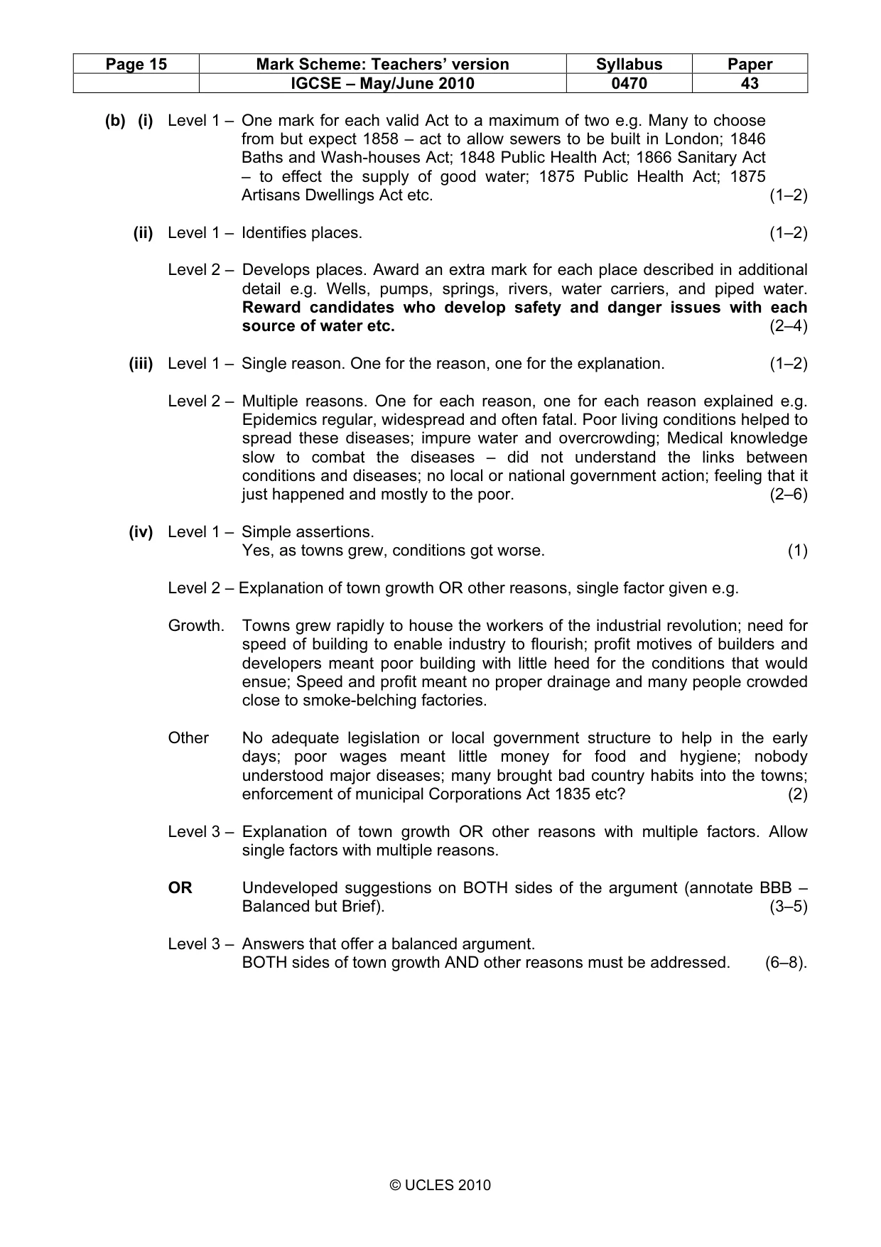 Mark scheme, page 15 of 17