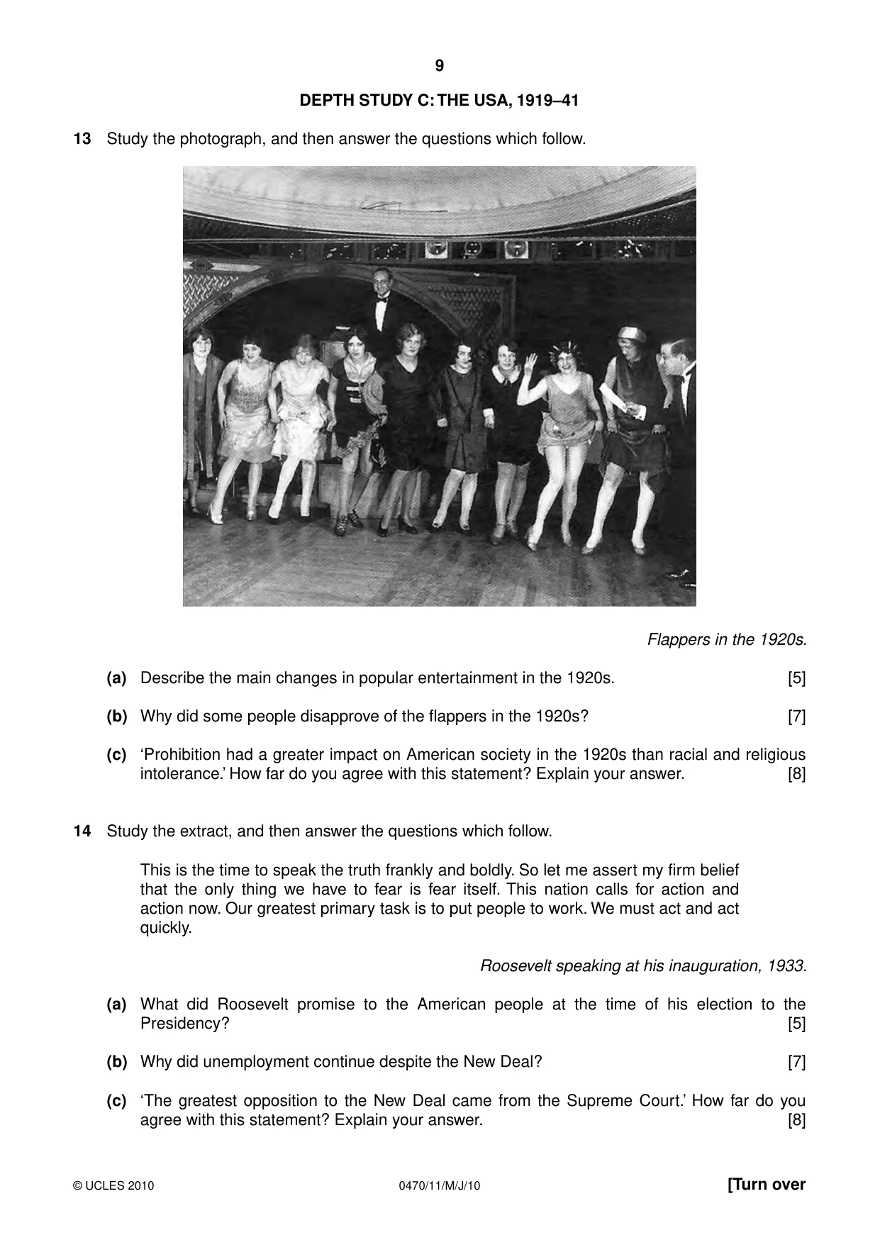 Cambridge IGCSE History 0470 2010 May/June Paper 1 · Variant 1 question paper, page 9 of 16