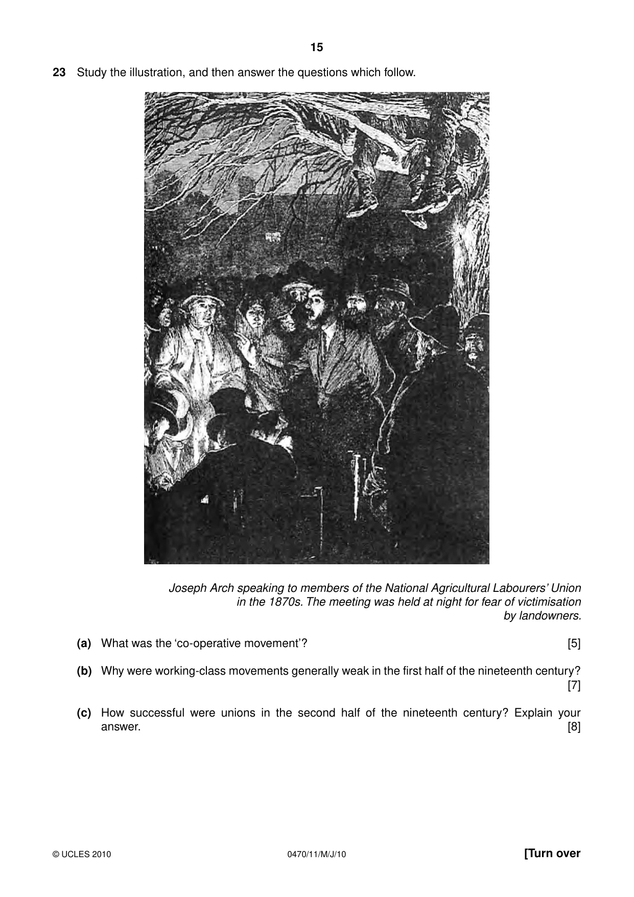 Cambridge IGCSE History 0470 2010 May/June Paper 1 · Variant 1 question paper, page 15 of 16