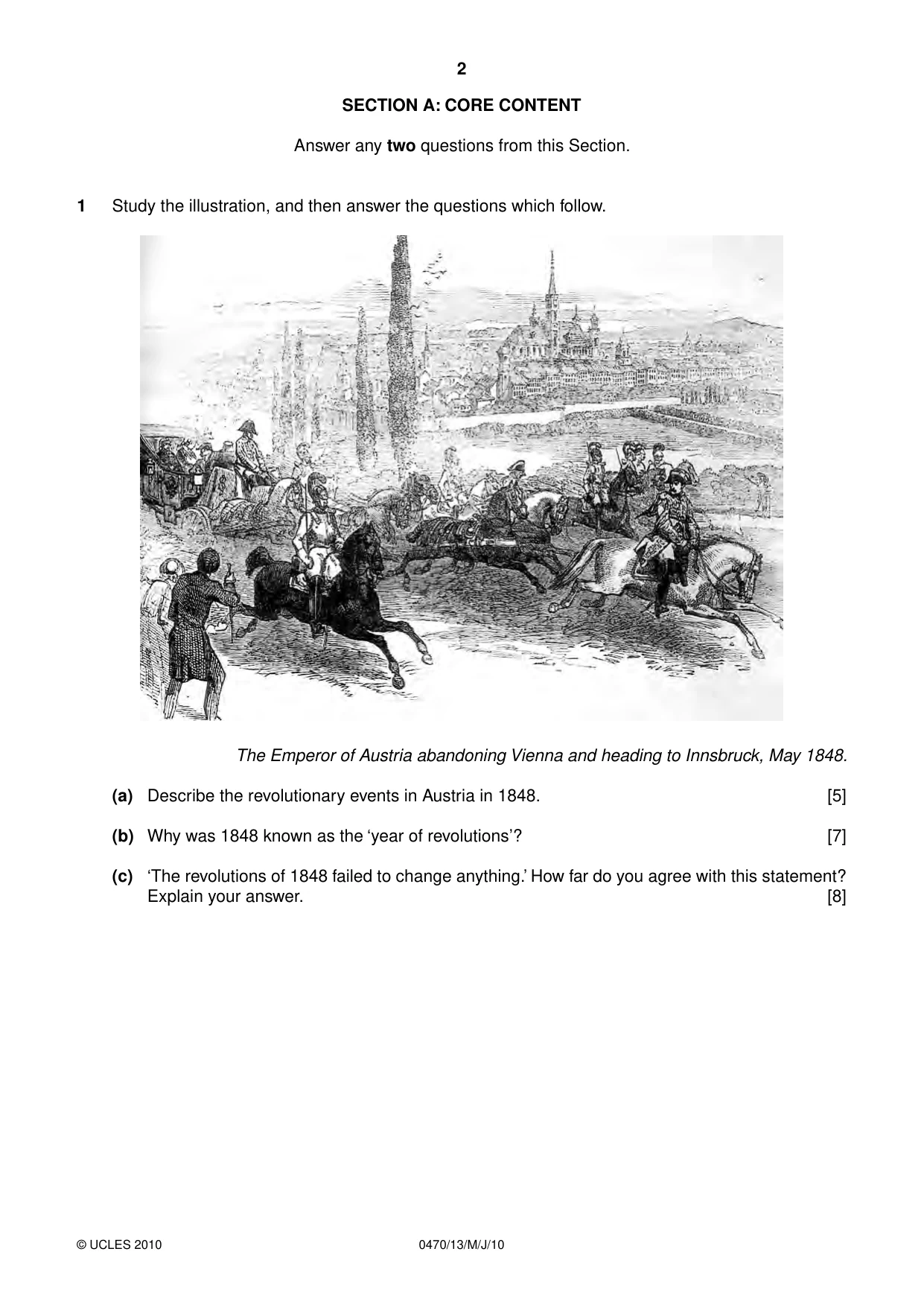 Cambridge IGCSE History 0470 2010 May/June Paper 1 · Variant 3 question paper, page 2 of 20