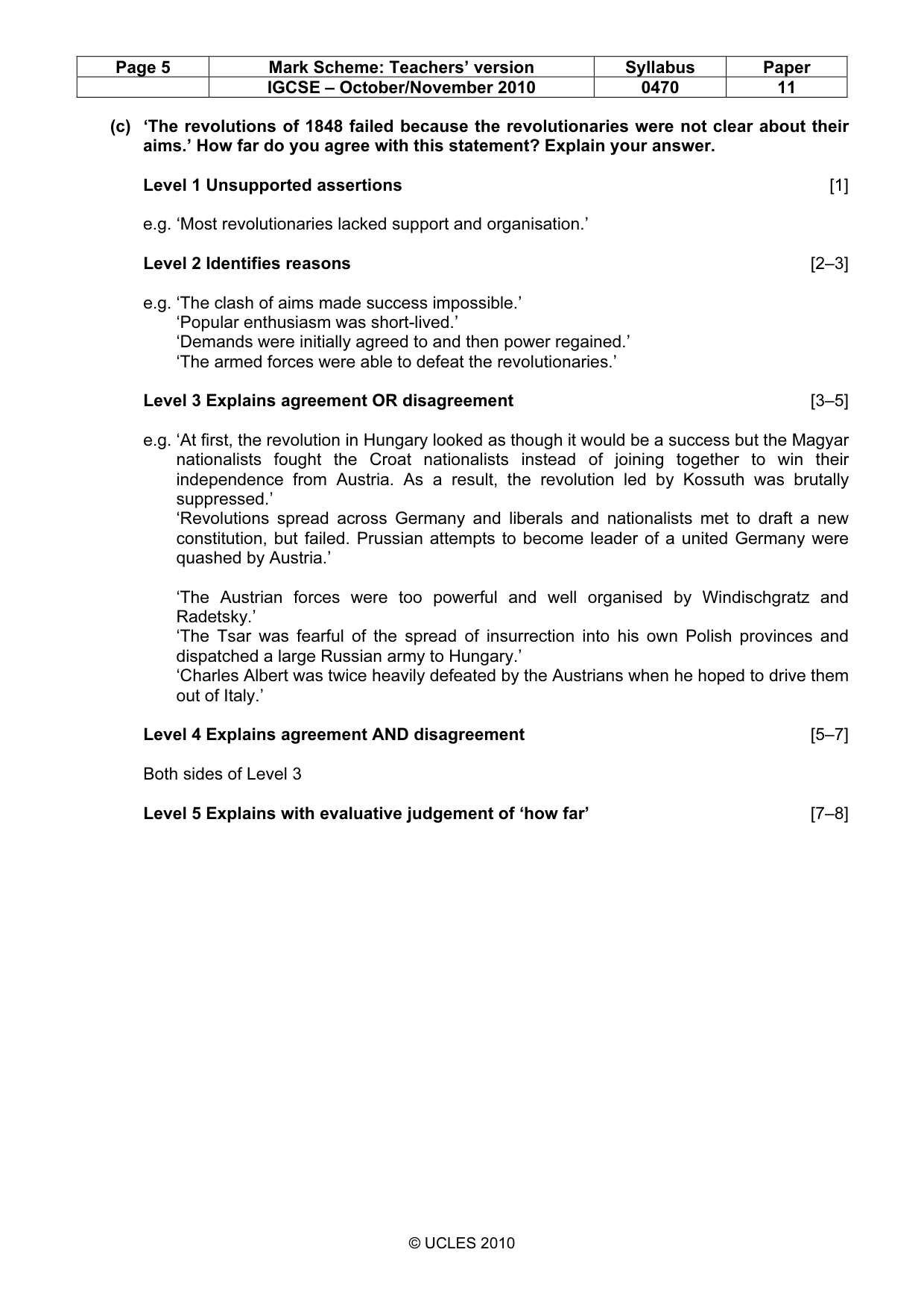 Mark scheme, page 5 of 54