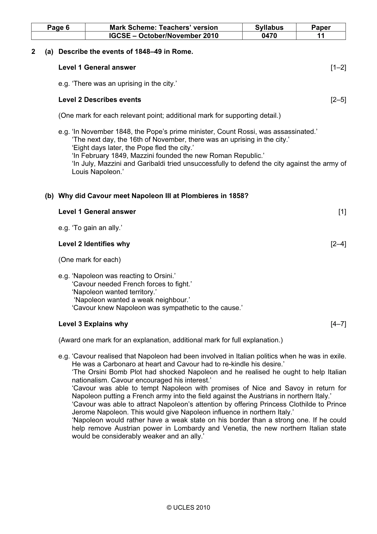 Mark scheme, page 6 of 54
