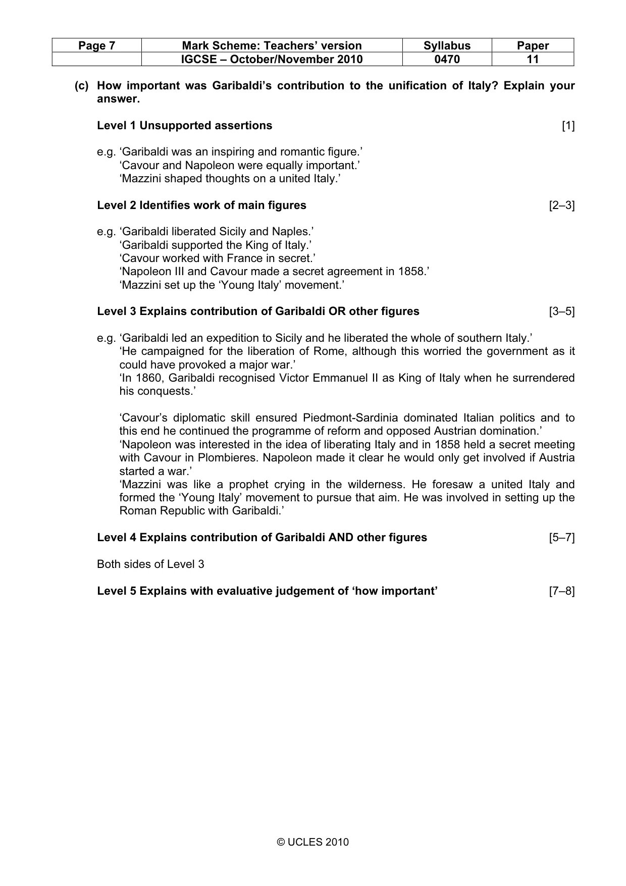 Mark scheme, page 7 of 54