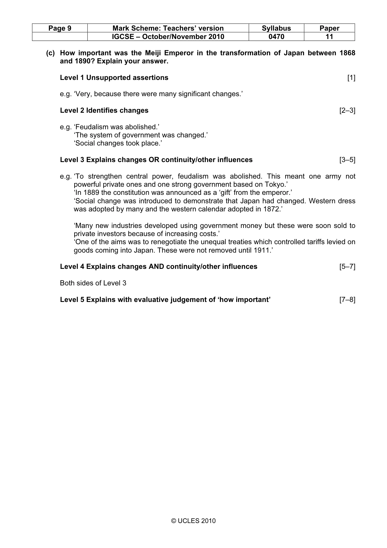 Mark scheme, page 9 of 54