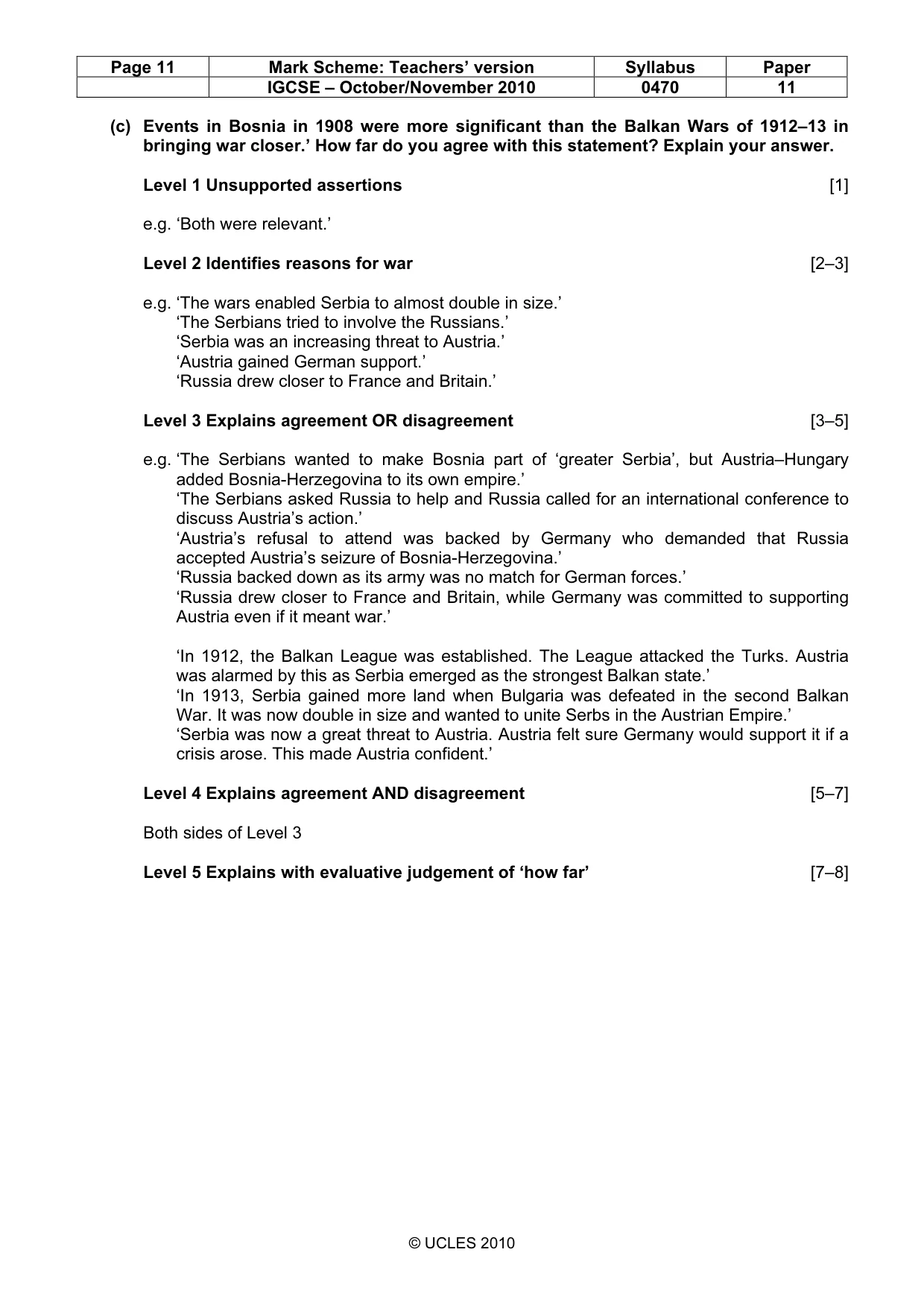 Mark scheme, page 11 of 54