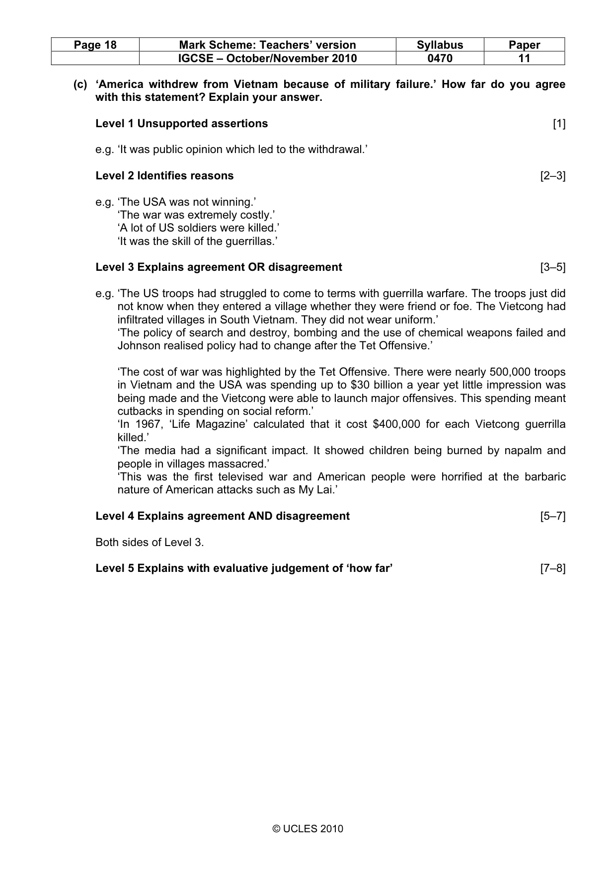 Mark scheme, page 18 of 54