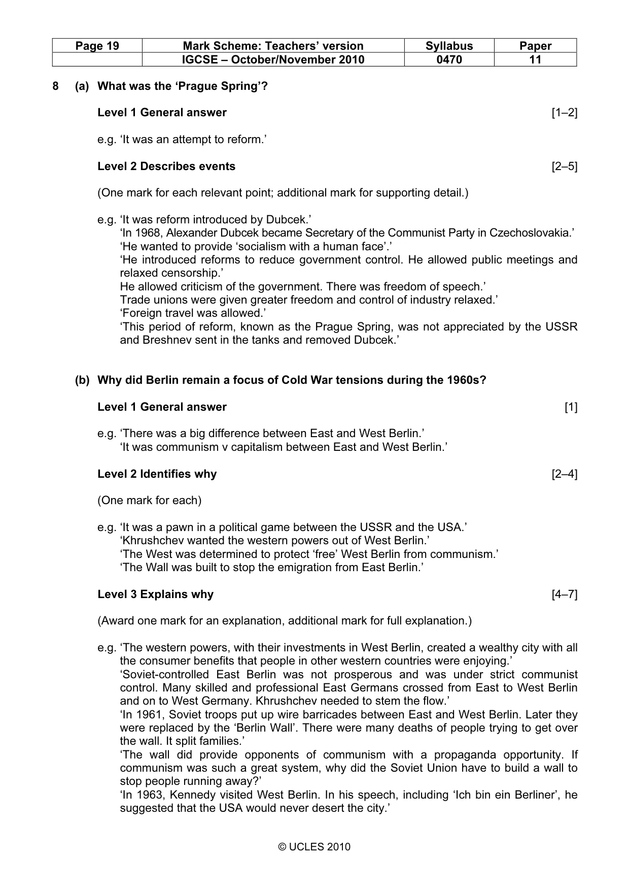Mark scheme, page 19 of 54